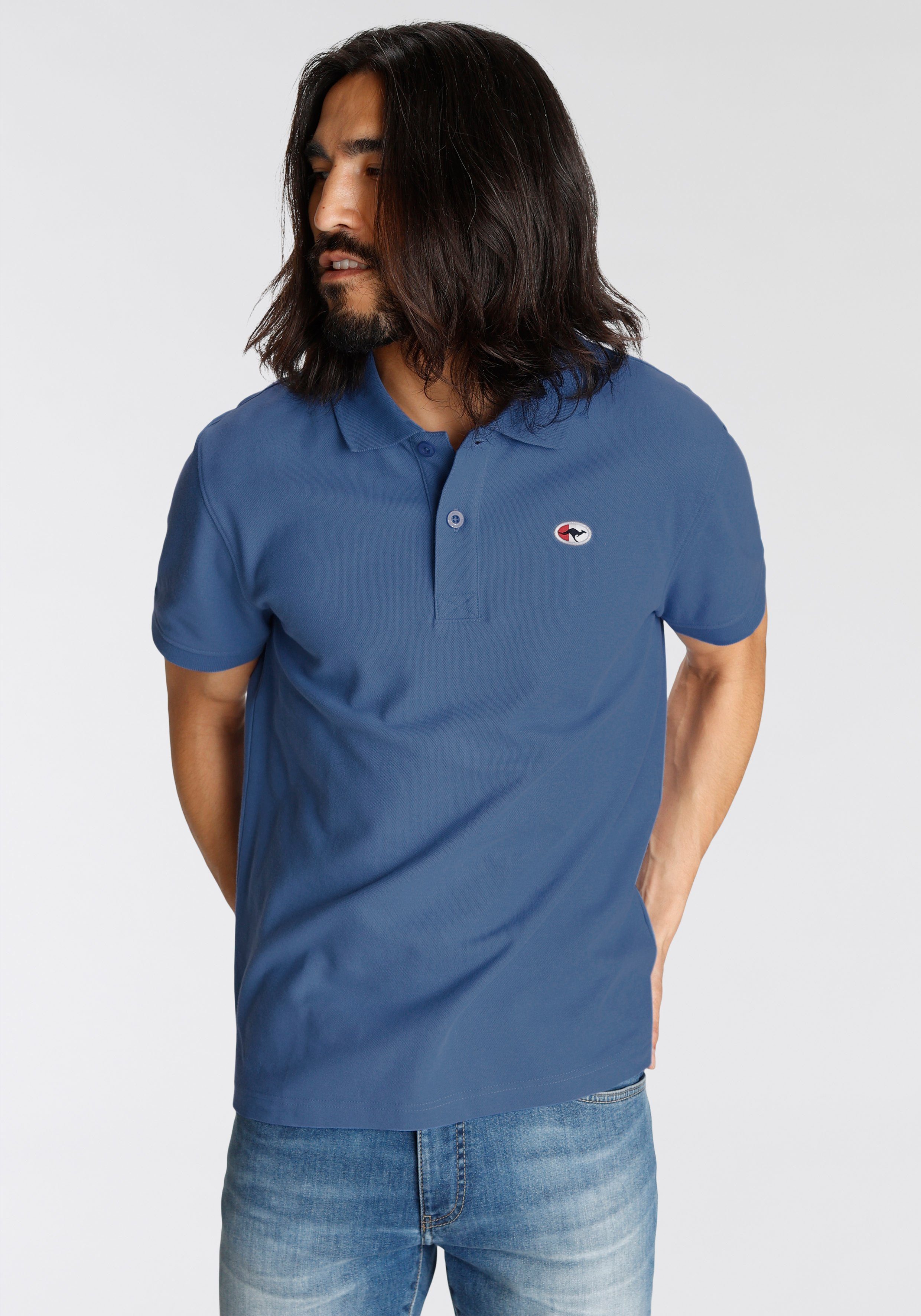 KangaROOS Poloshirt Korte mouwen, met polokraag, van piqué-stof, van 100% katoen