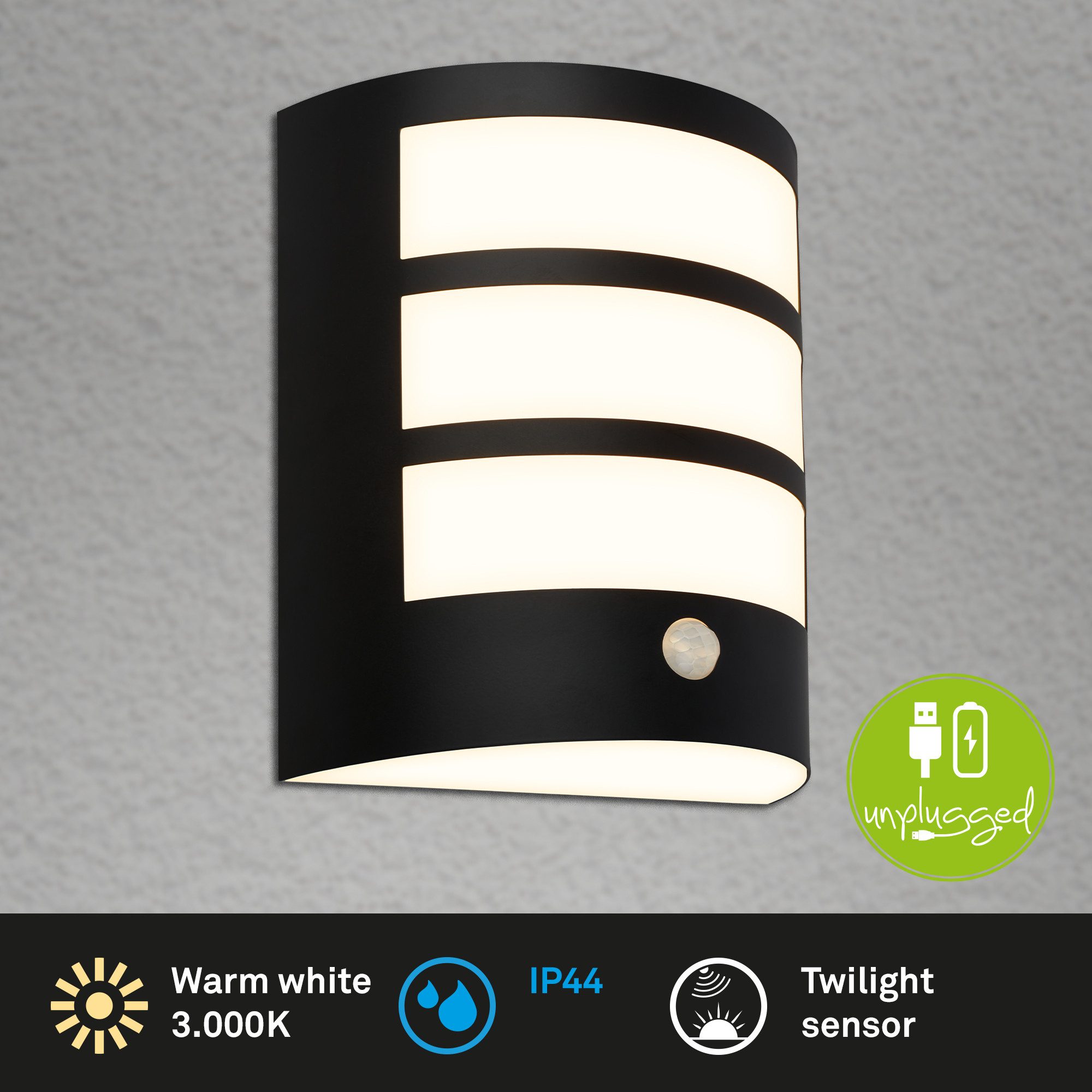 Briloner Leuchten Wandlamp voor buiten FORA Buitenlamp