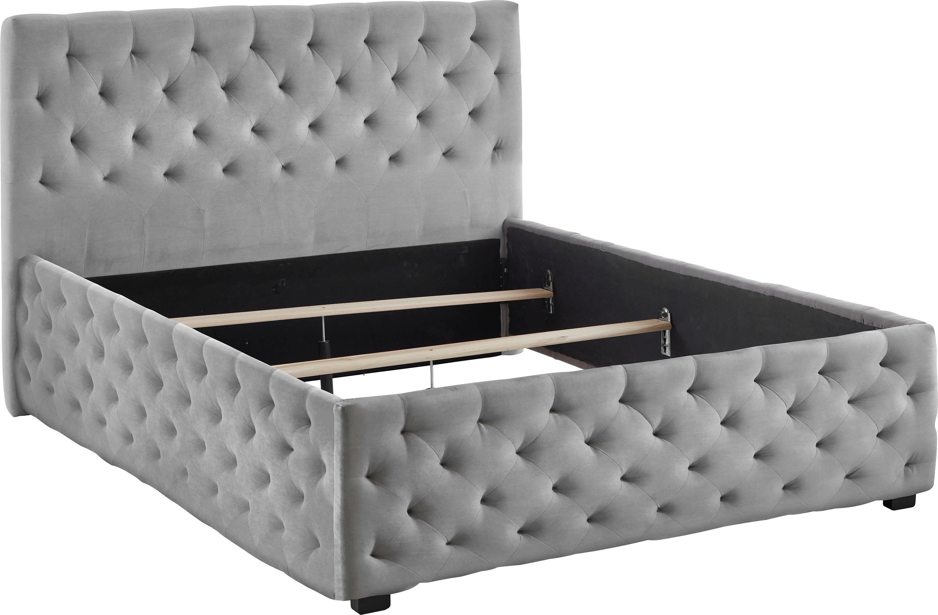 Relita Gestoffeerd bed in chesterfield-look, naar keuze ligoppervlak 140 cm of 180 cm breed