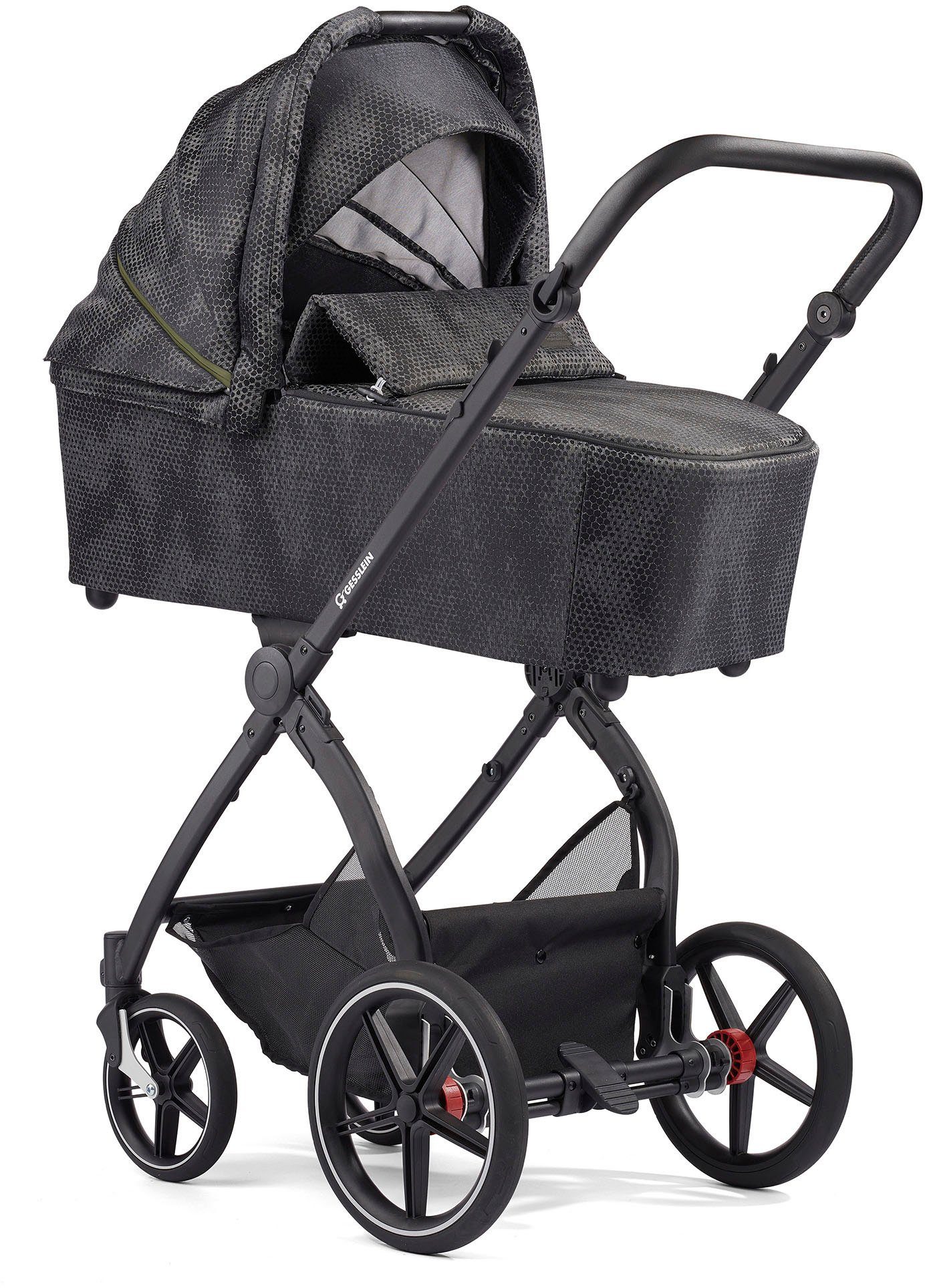 Gesslein Combi-kinderwagen FX4 Soft+ met opzetstuk Classic zwart/zwart, zwartgrijs
