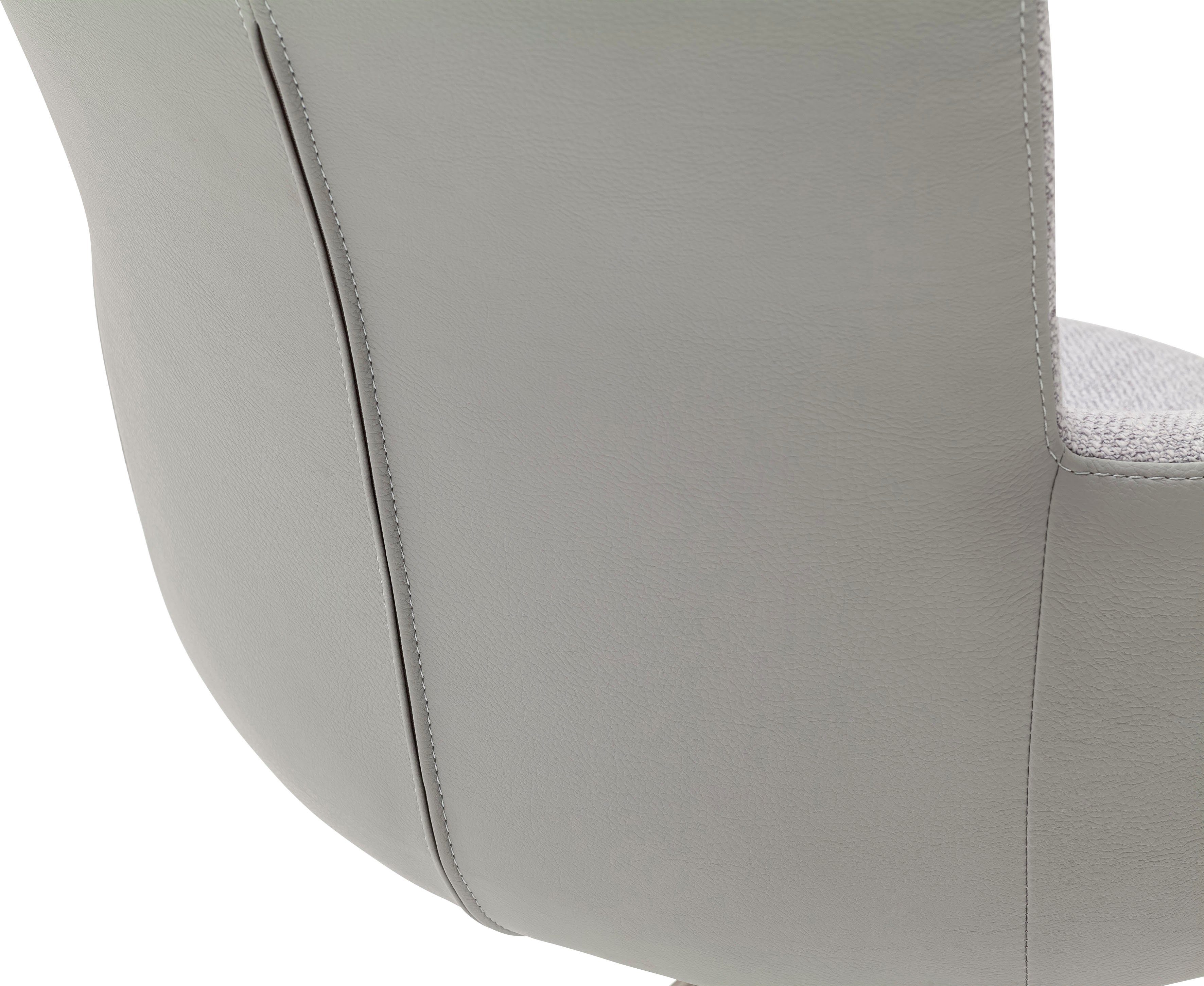 MCA furniture Eetkamerstoel Mecana set van 2 materialenmix, stoel 360° draaibaar met nivellering, tot 120 kg (set, 2 stuks)
