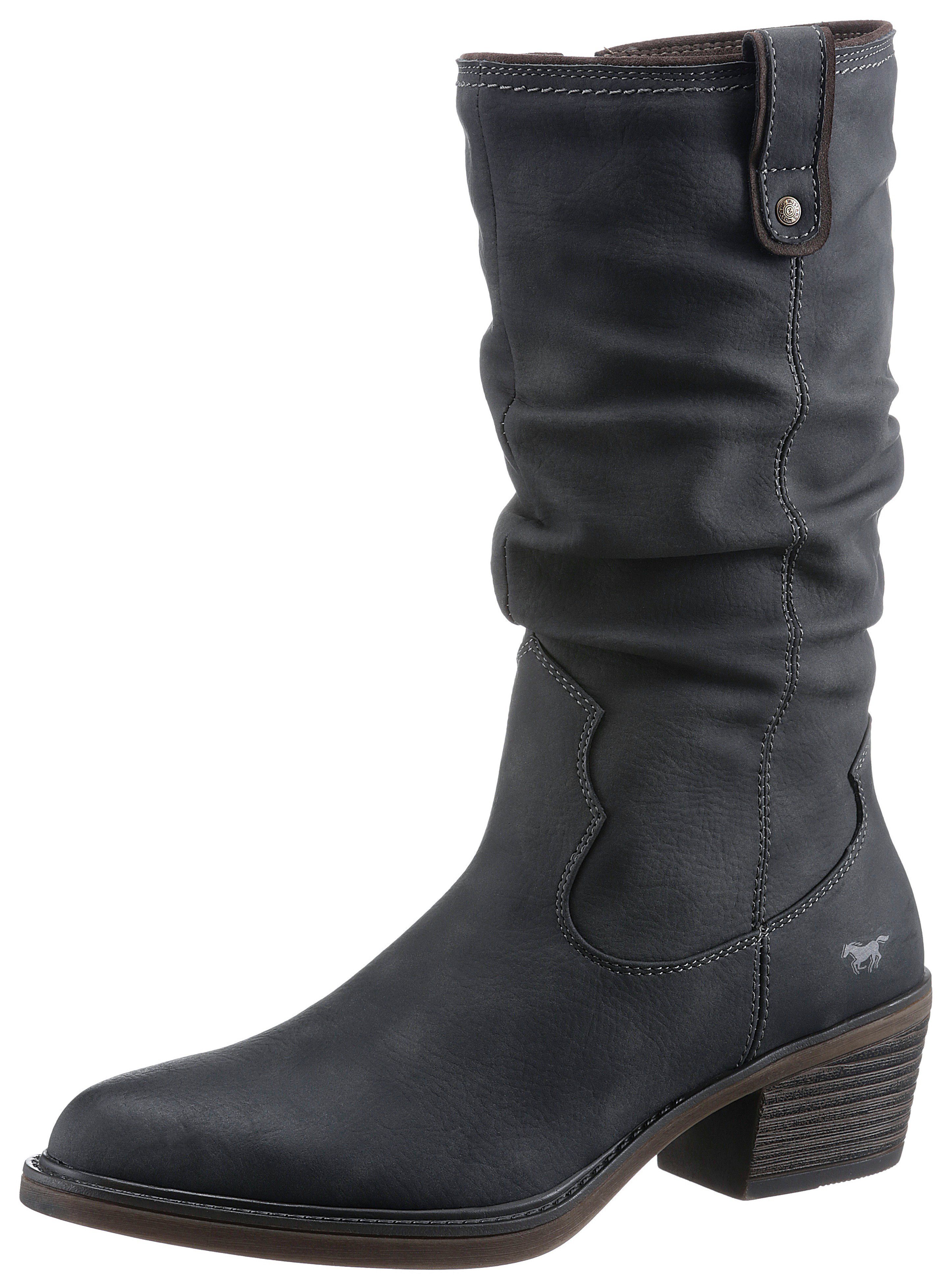 Mustang Shoes Cowboylaarzen met aangerimpelde slouchy-schacht