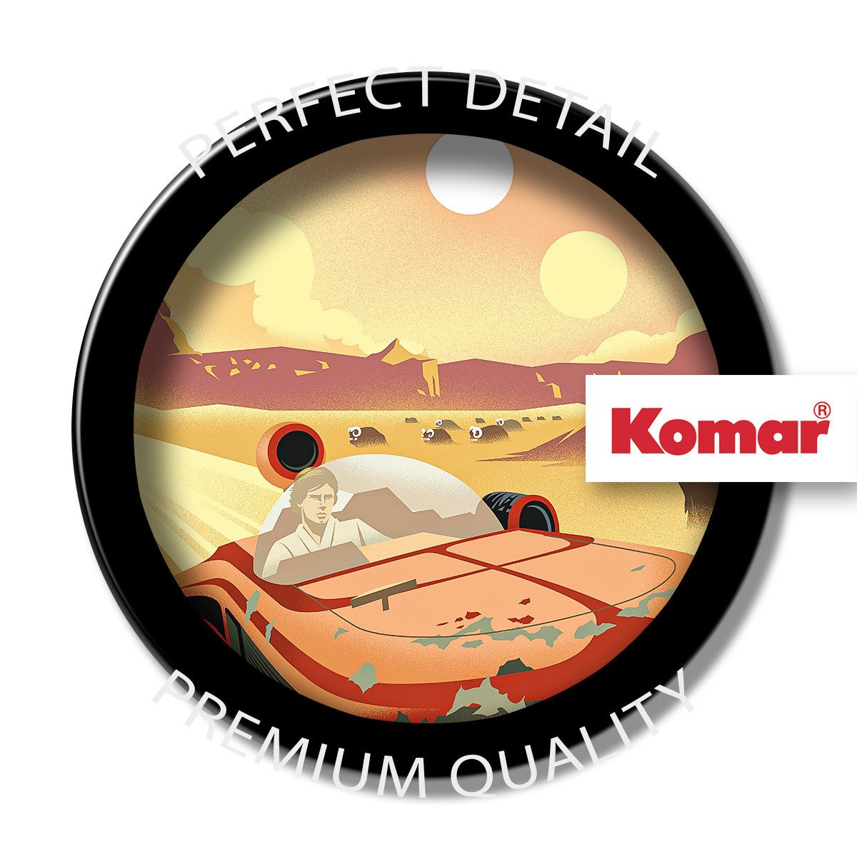 Komar Artprint Star Wars Visit Tatooine! 300 x 280 cm (breedte x hoogte) - behang, vlies, woonkamer, slaapkamer (1 stuk)