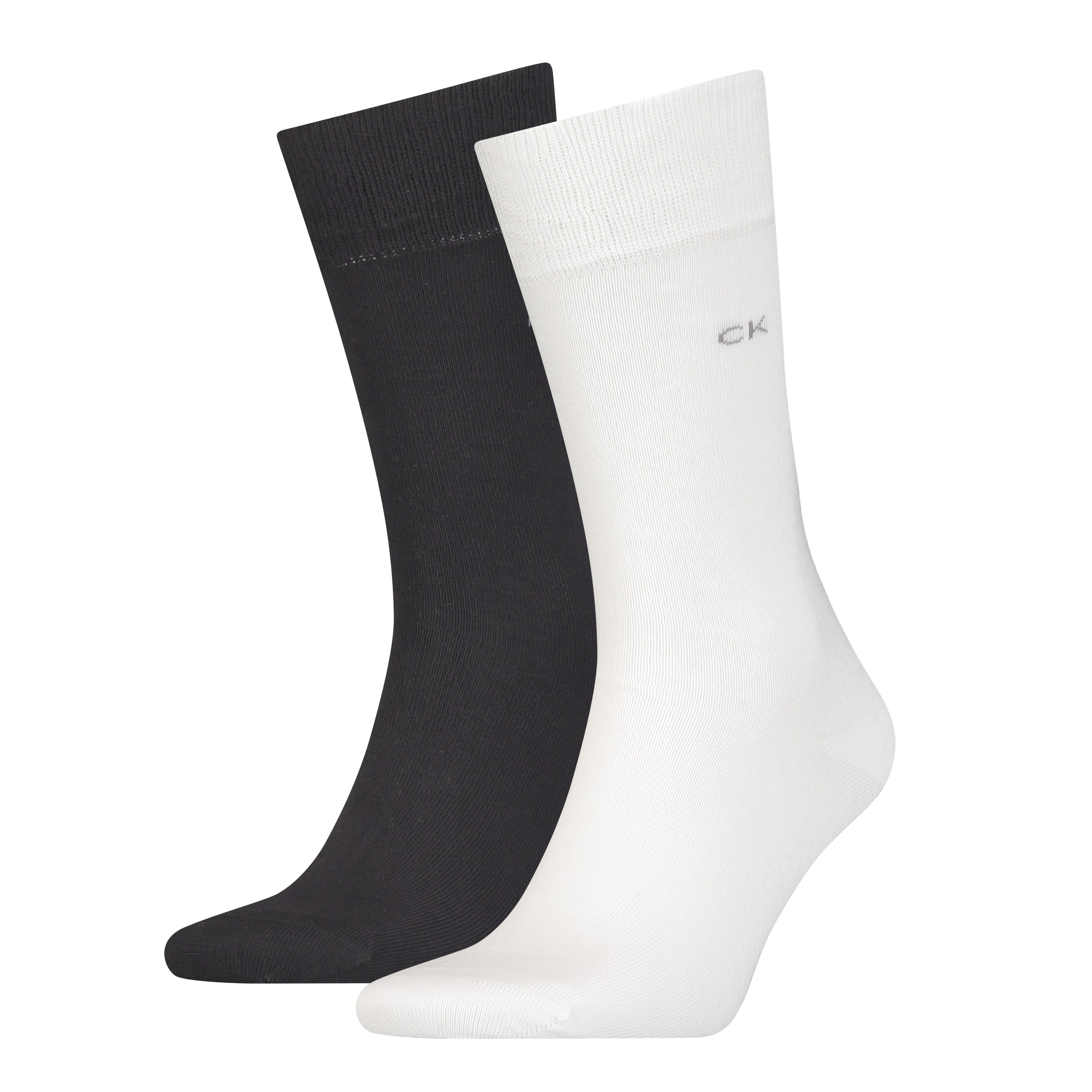 Calvin Klein Sokken CK MEN SOCK 2P met klein ck-logo (2 paar) heren sokken maat 39-42 wit