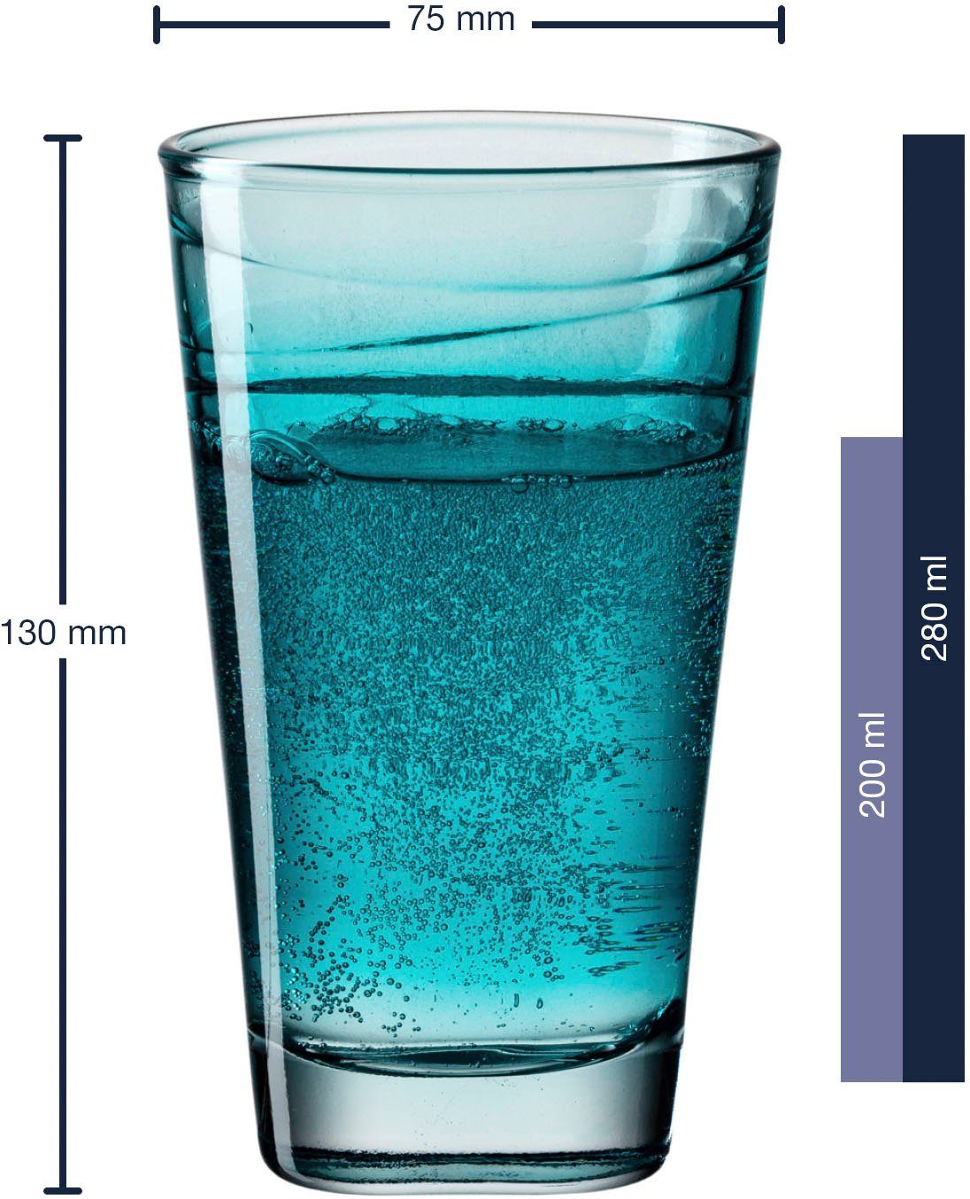 LEONARDO Longdrinkglas Vario STRUTTURA (set, 6-delig)