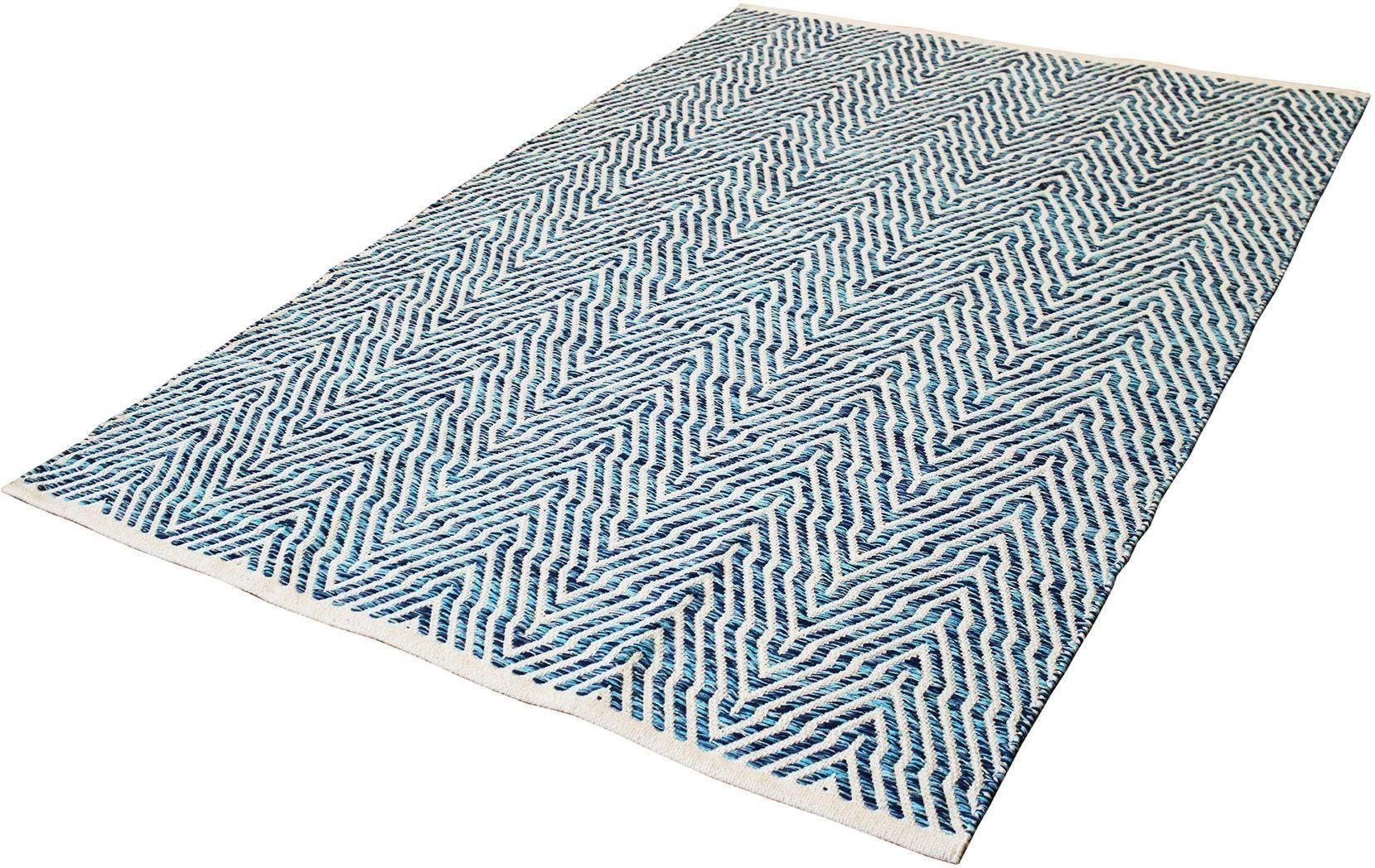 calo-deluxe Vloerkleed Luba 433 100% katoen, handgeweven, woonkamer, kinderkamer