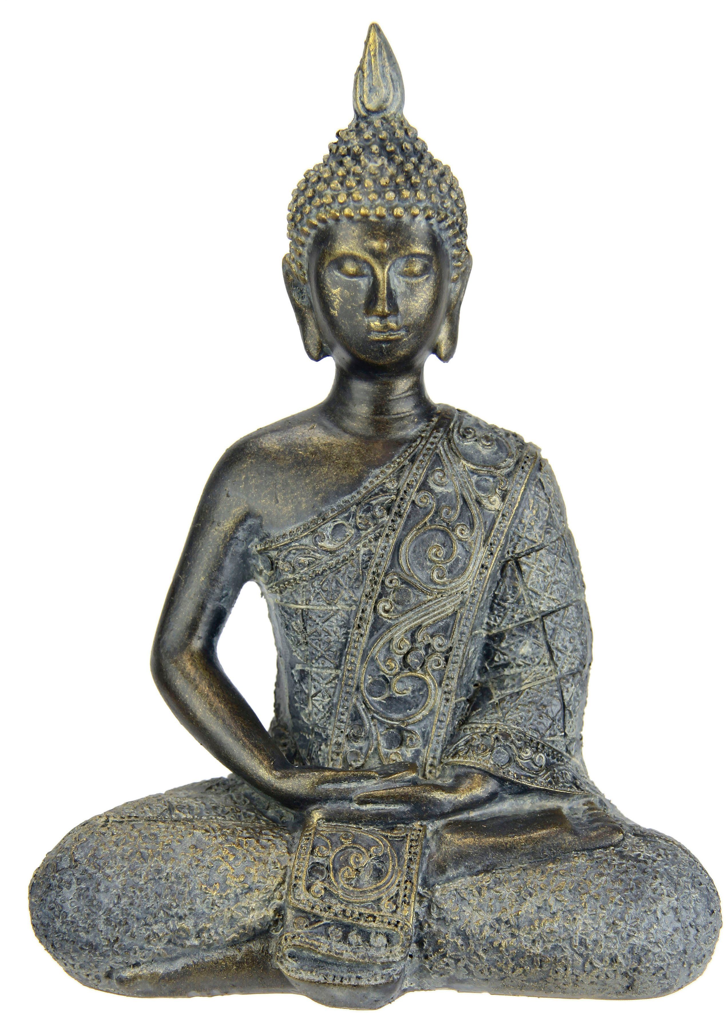I.GE.A. Decoratief figuur Buddha Figur sitzend meditierend Statue Figuren Skulptur (1 stuk)