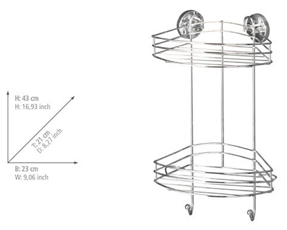 WENKO Doucherekje Vacuum-Loc 2 etages