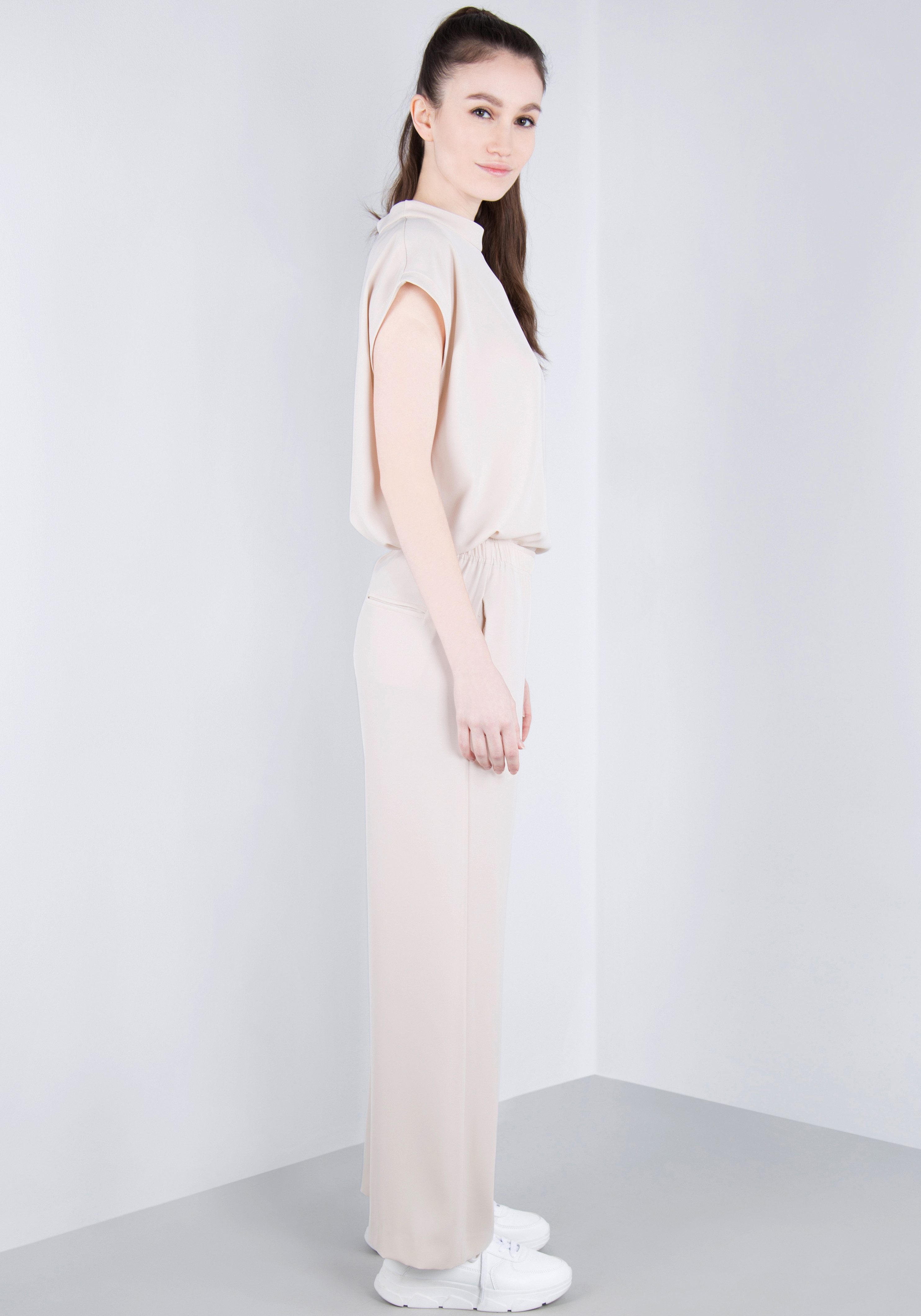 IMPERIAL Bandplooibroek Vloeiende, wijde broek met elastische tailleband