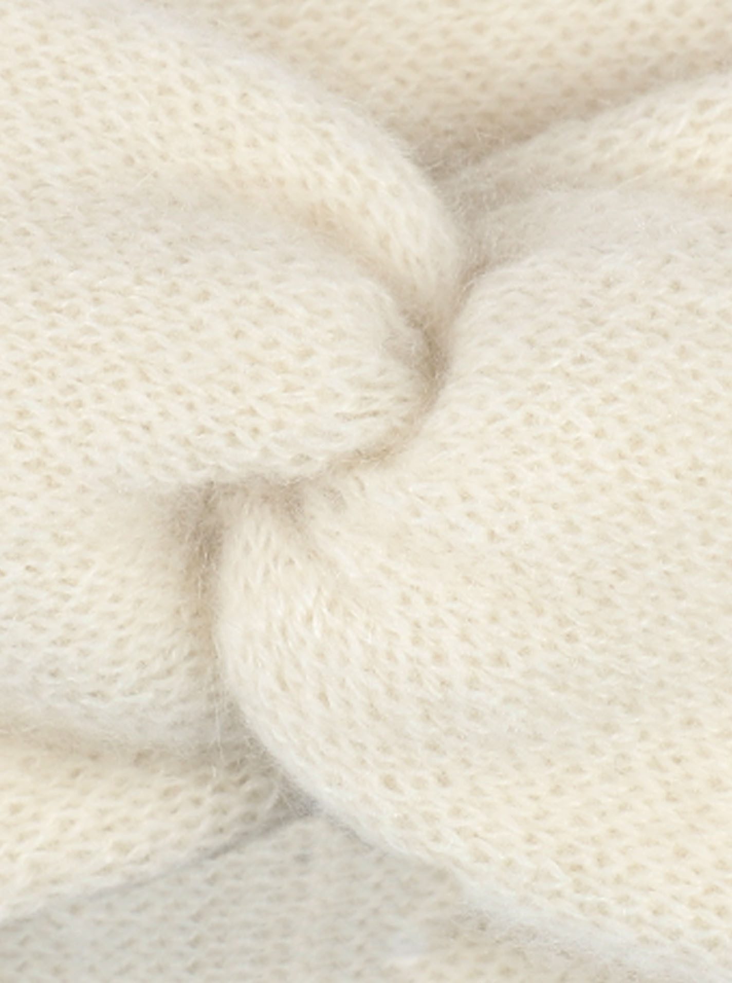 Zwillingsherz Hoofdband Classic Knoop voor, kasjmier, fijn breiwerk