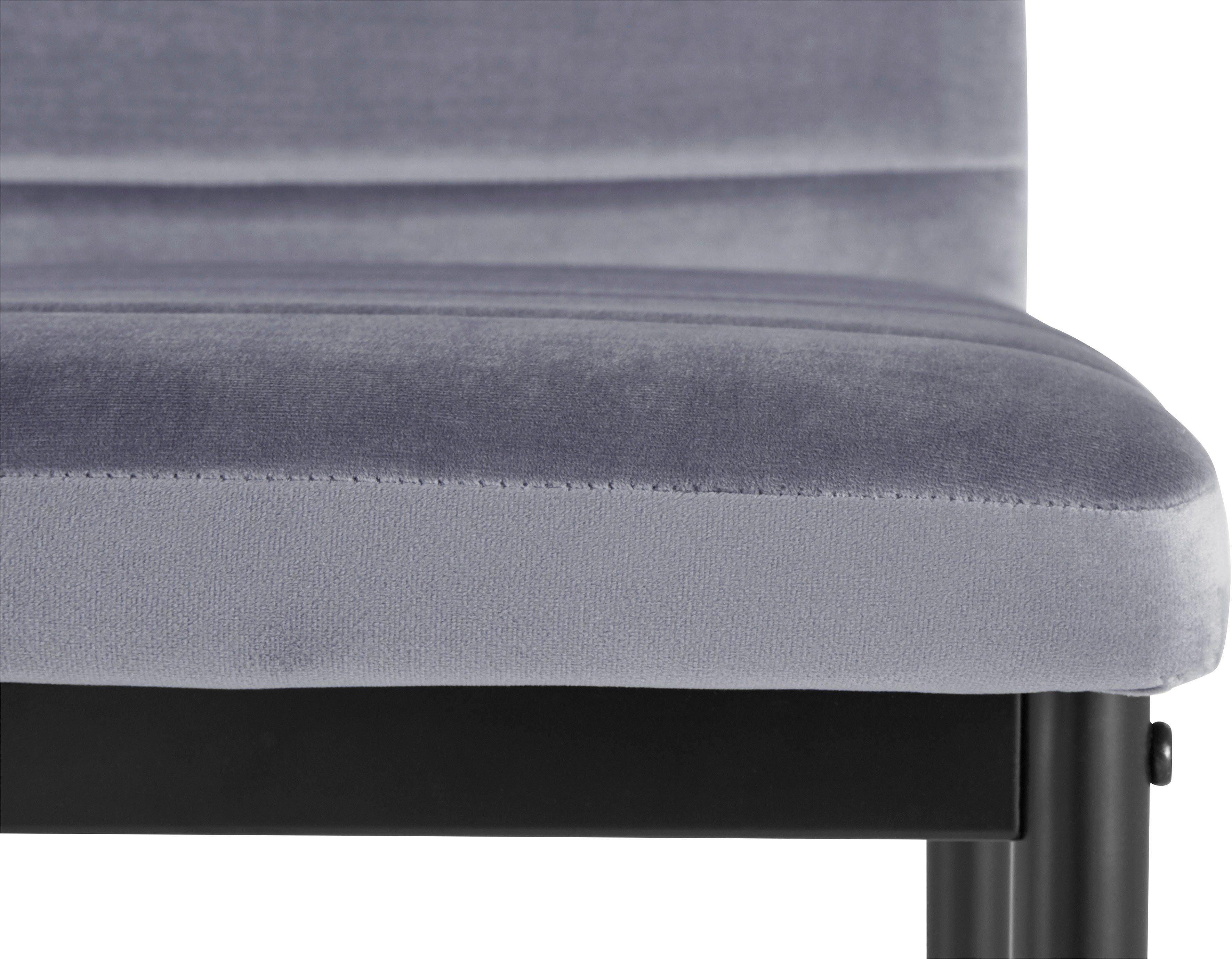 INOSIGN Eetkamerstoel (set van 2 of 4) met veloursovertrek, rugleuning met handgreep (set)