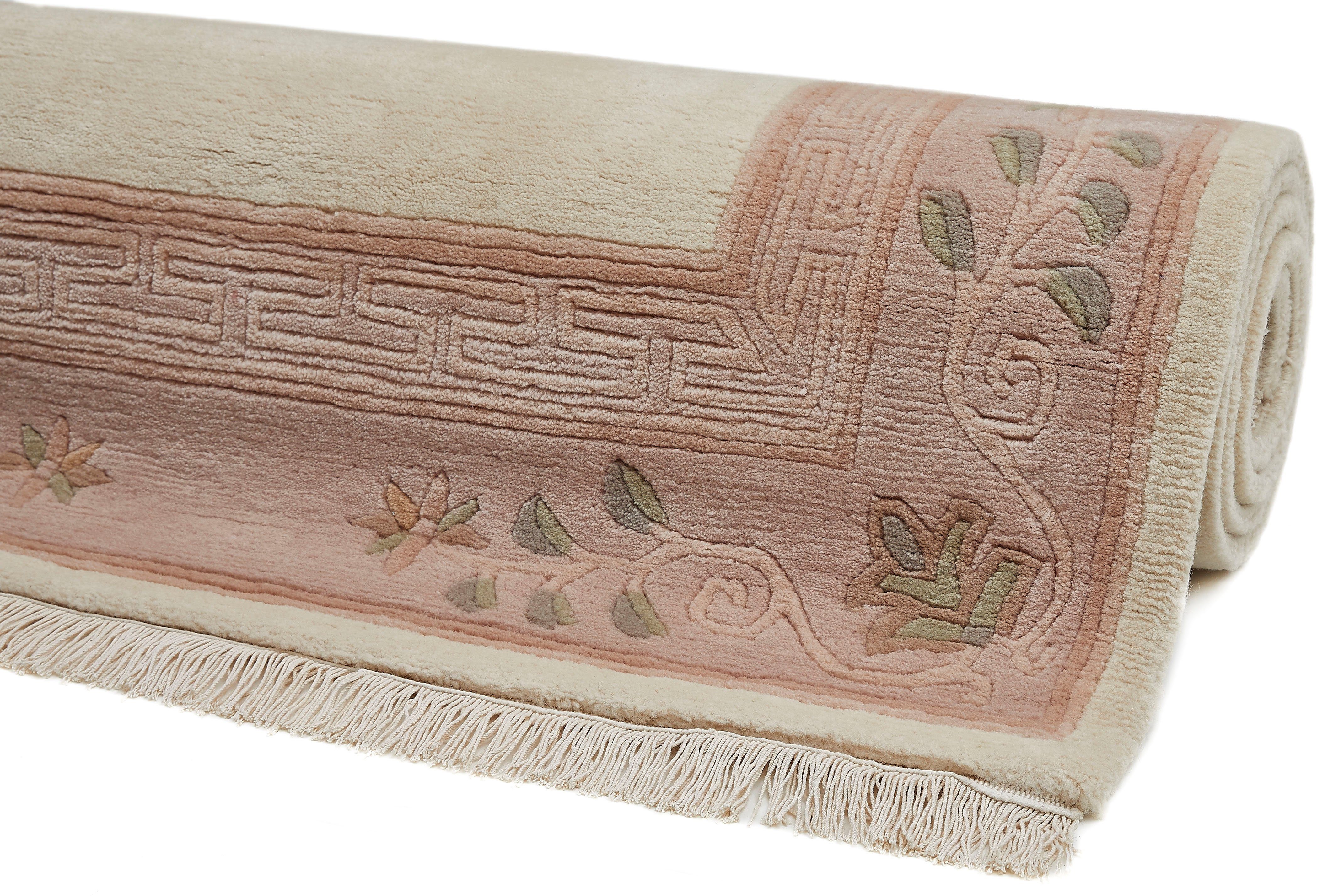 LUXOR living Wollen kleed ADOUR zuivere wol, met de hand geknoopt, met randdessin en franje, woonkamer