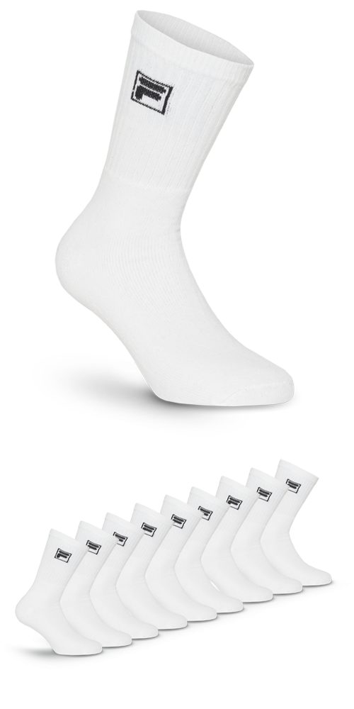 Fila Sportsokken UNISEX CREW TENNIS FULL TERRY SOCKS (9 paar) unisex sportsokken maat 43-46 wit
