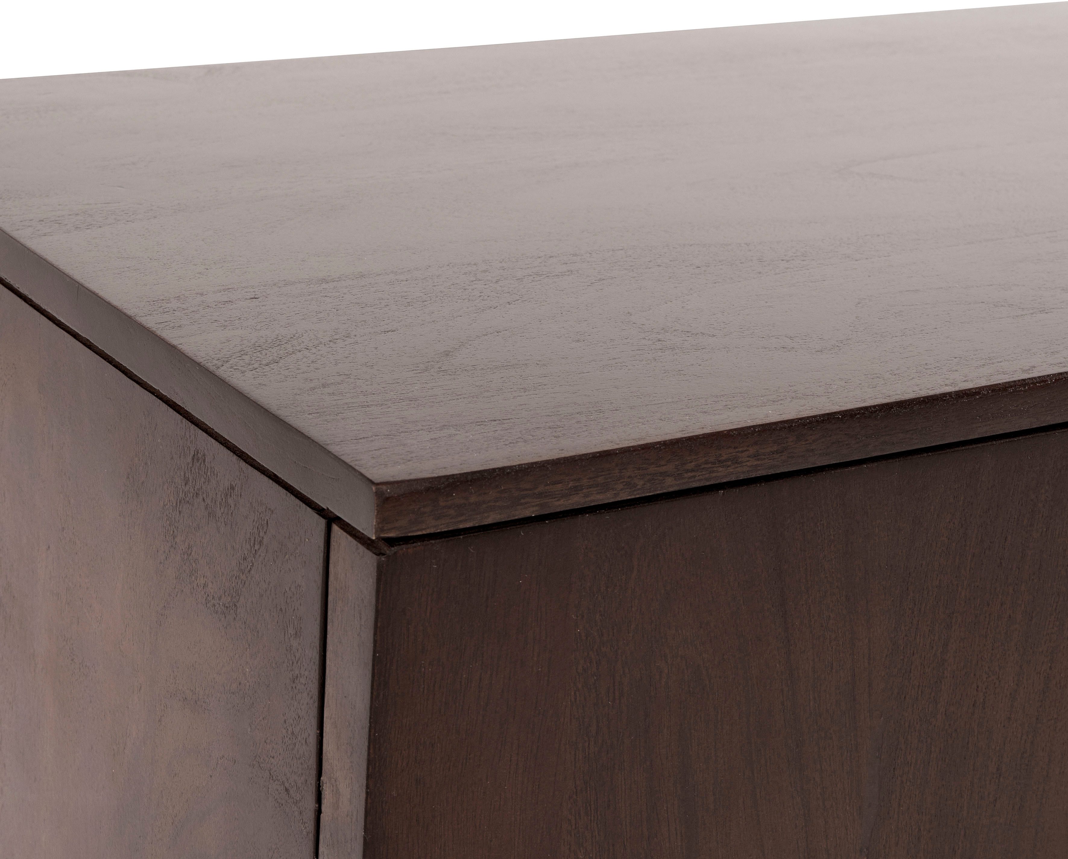 LeGer Home by Lena Gercke Dressoir EMINA Massief acaciahout, 146 cm commode, met soft-close en designgrepen