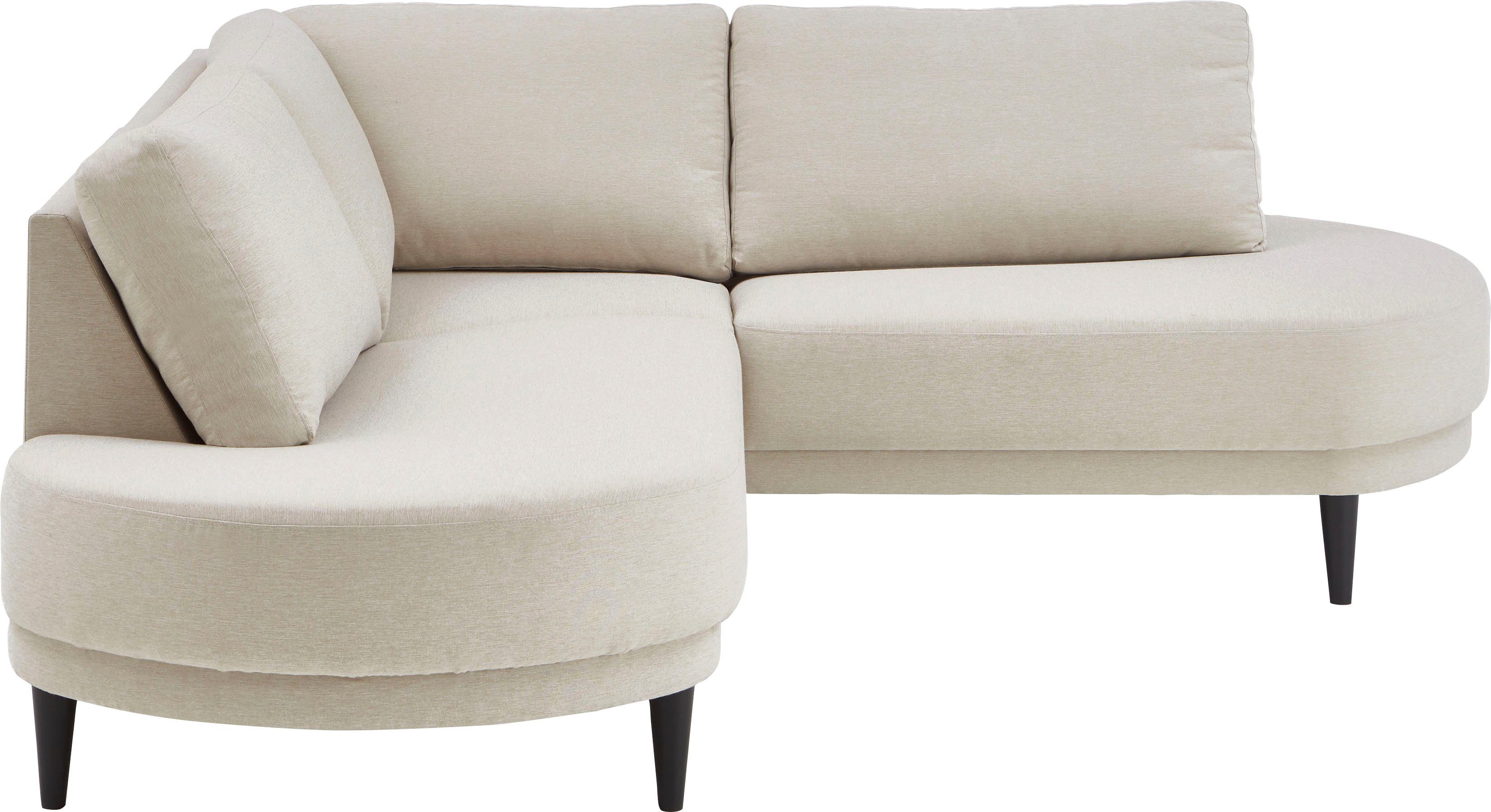 ATLANTIC home collection Hoekbank Ronny L-vorm optioneel in beige, met nosagvering