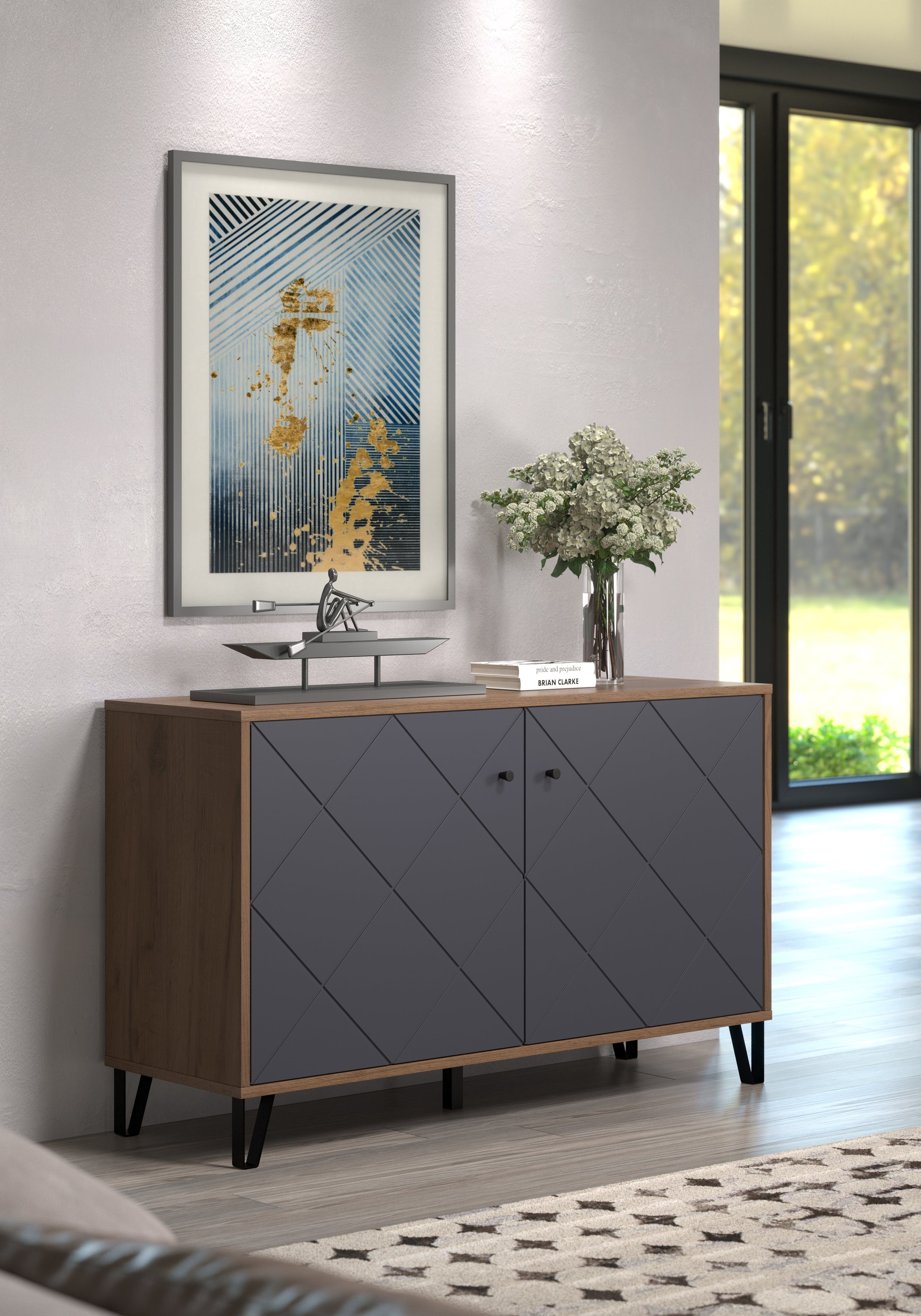 Places of Style Dressoir MOLVENO opvallend design met gestructureerde fronten, soft-closetechniek (1 stuk)