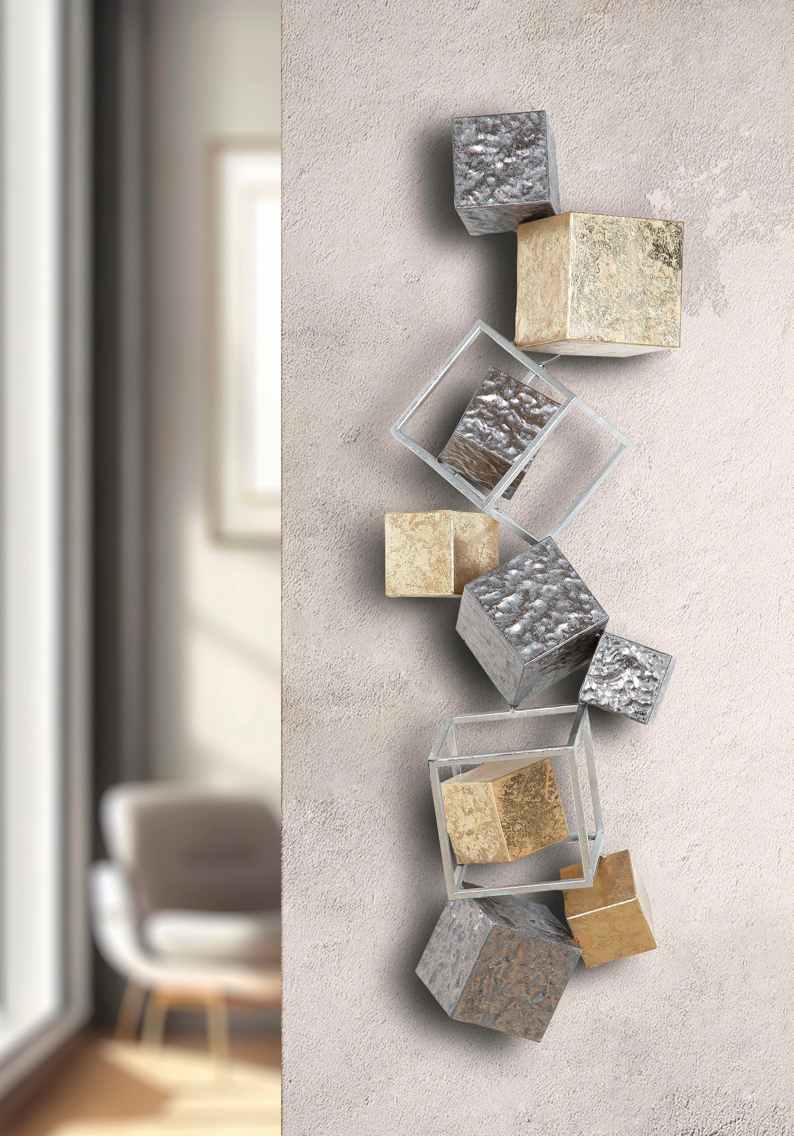 Casablanca by Gilde Sierobject voor aan de wand Wandrelief Kubussen (1 stuk)