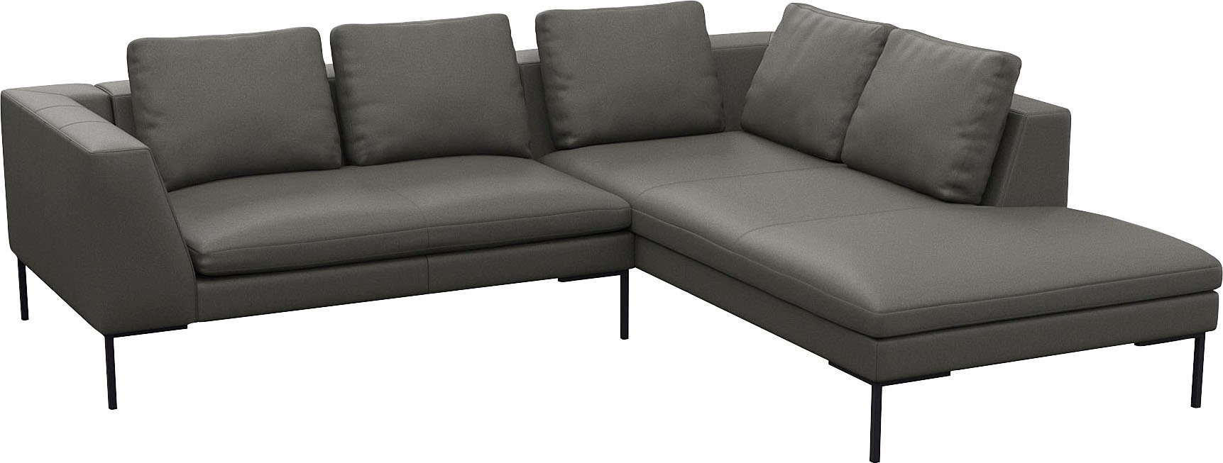 FLEXLUX Hoekbank Loano, super comfortabel zitcomfort door koudschuim in de zitting, L-vorm