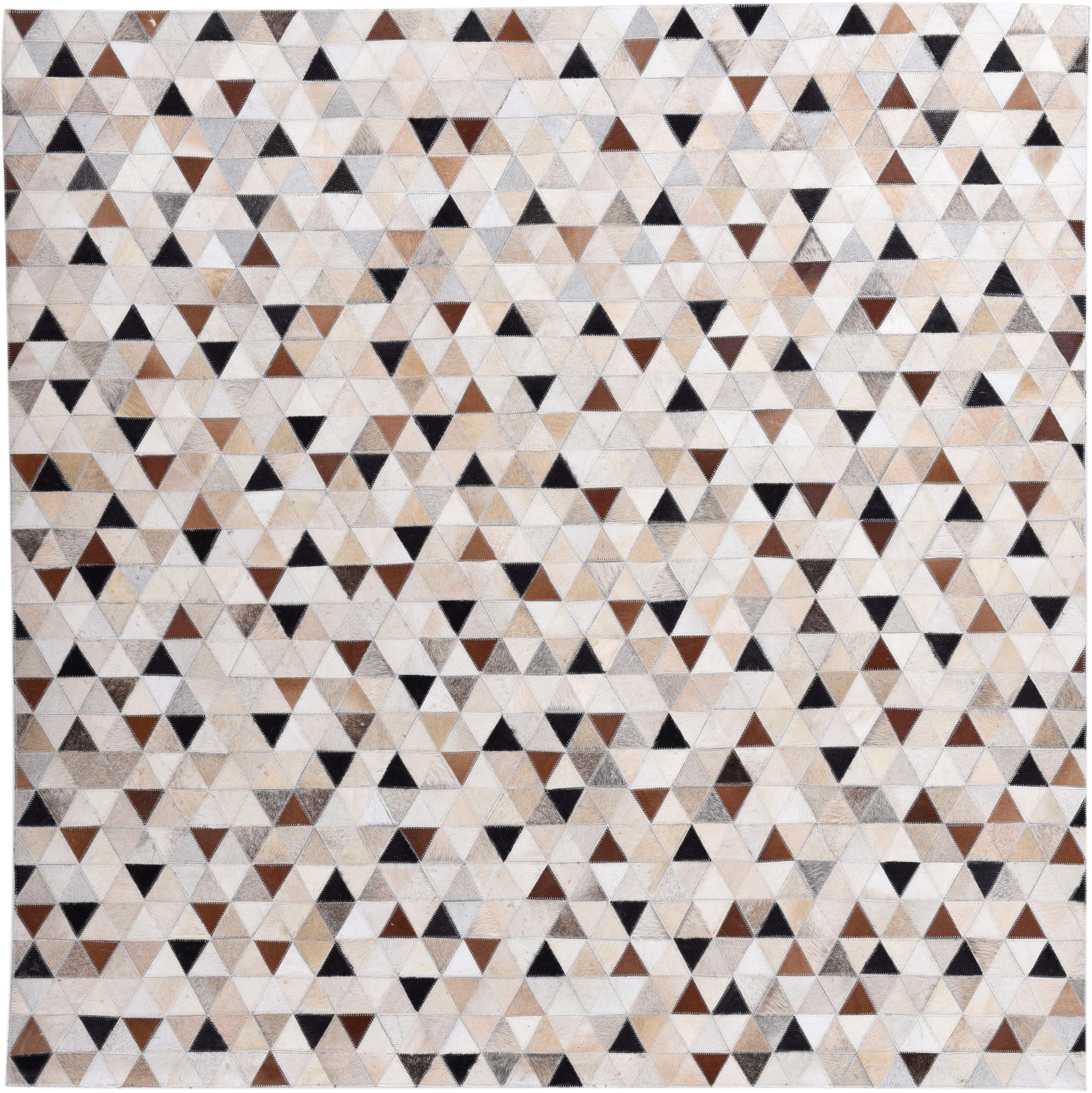 THEKO Vachtvloerkleed Kobe Patchwork, met de hand genaaid, echte runderhuid in natureltinten