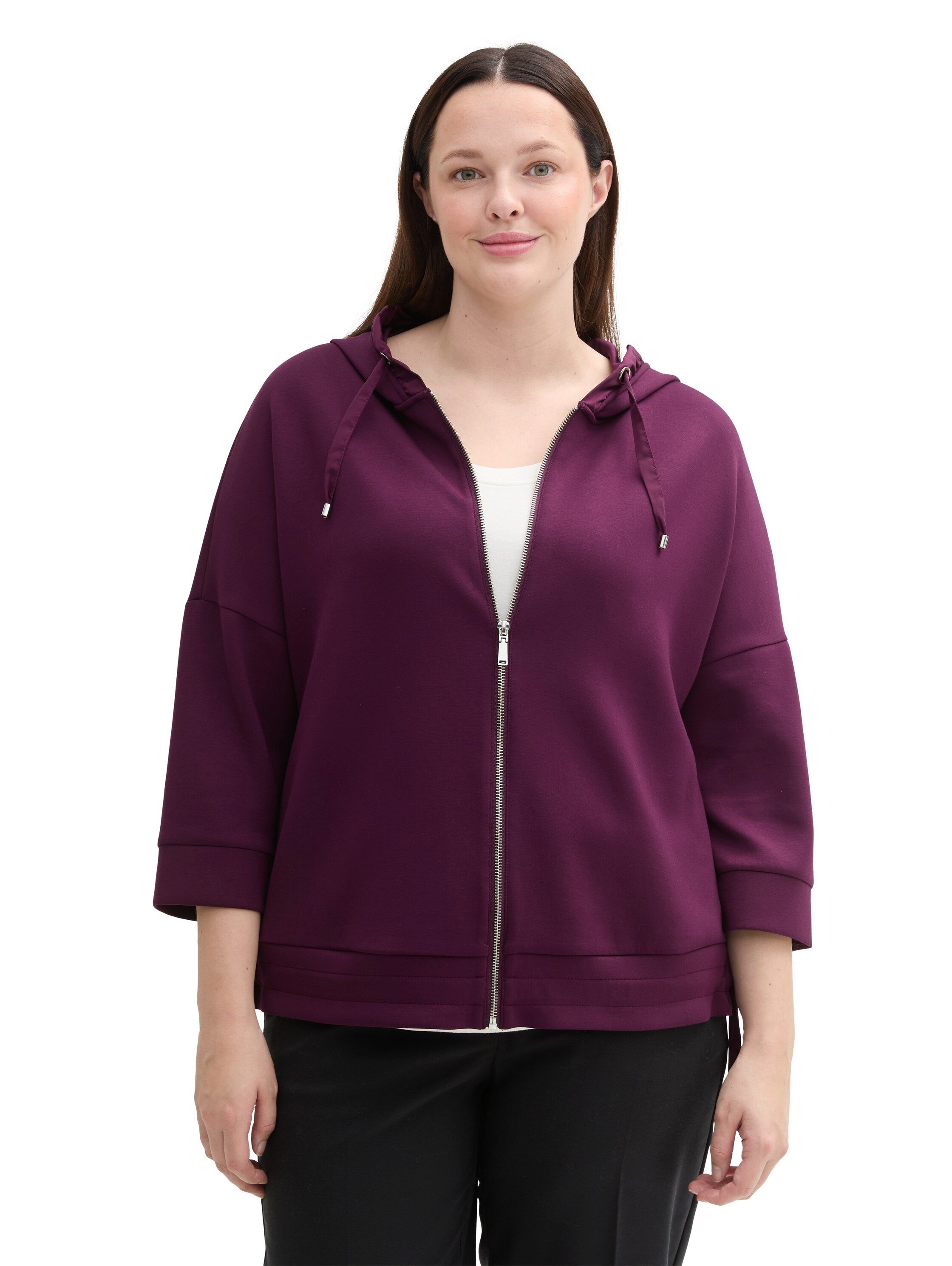 TOM TAILOR MY TRUE ME Capuchonsweatvest met een capuchon dames sweatvesten maat 54 zwart