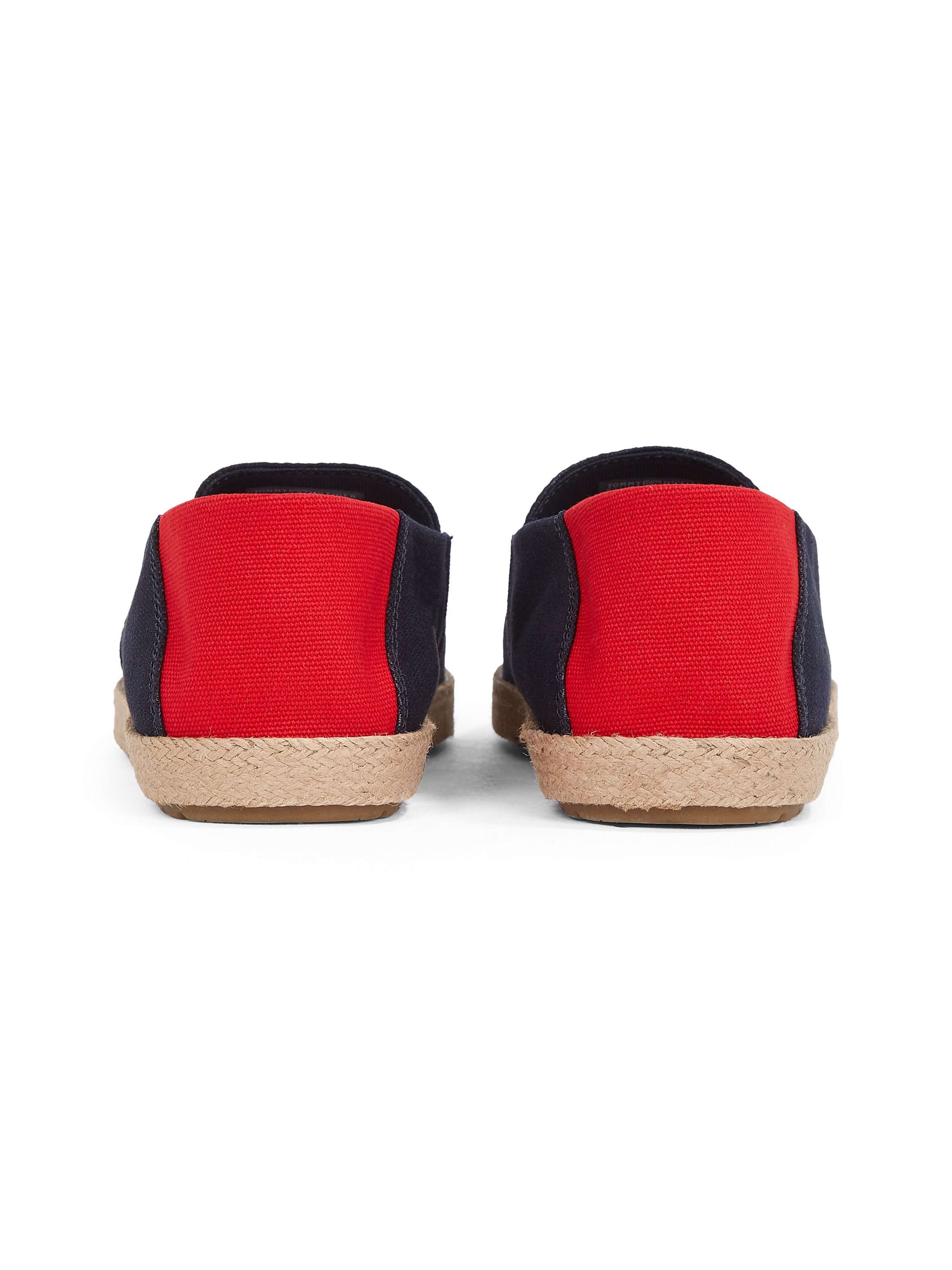 Tommy Hilfiger Instappers HILFIGER ESPADRILLE CORE TEXTILE , instapschoen, espadrilles, zomerschoen, contrastaccent op de hiel