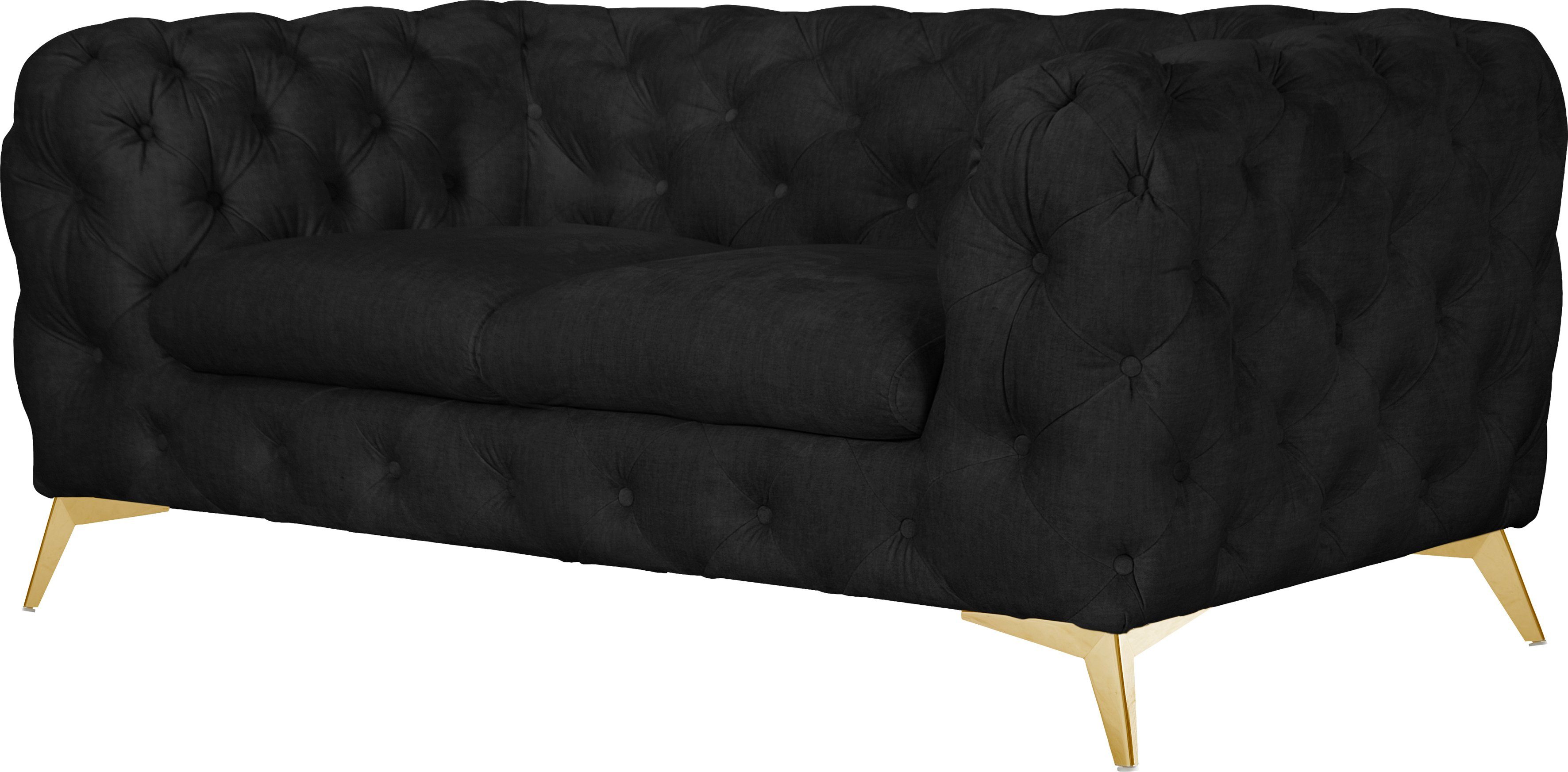 Leonique Chesterfield-bank Glynis luxueuze capitonnage, moderne chesterfield look, kleur van de poten ter keuze