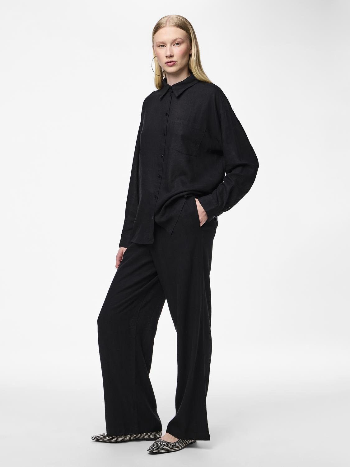 pieces Overhemdblouse PCPIA LS LOOSE SHIRT WVN NOOS