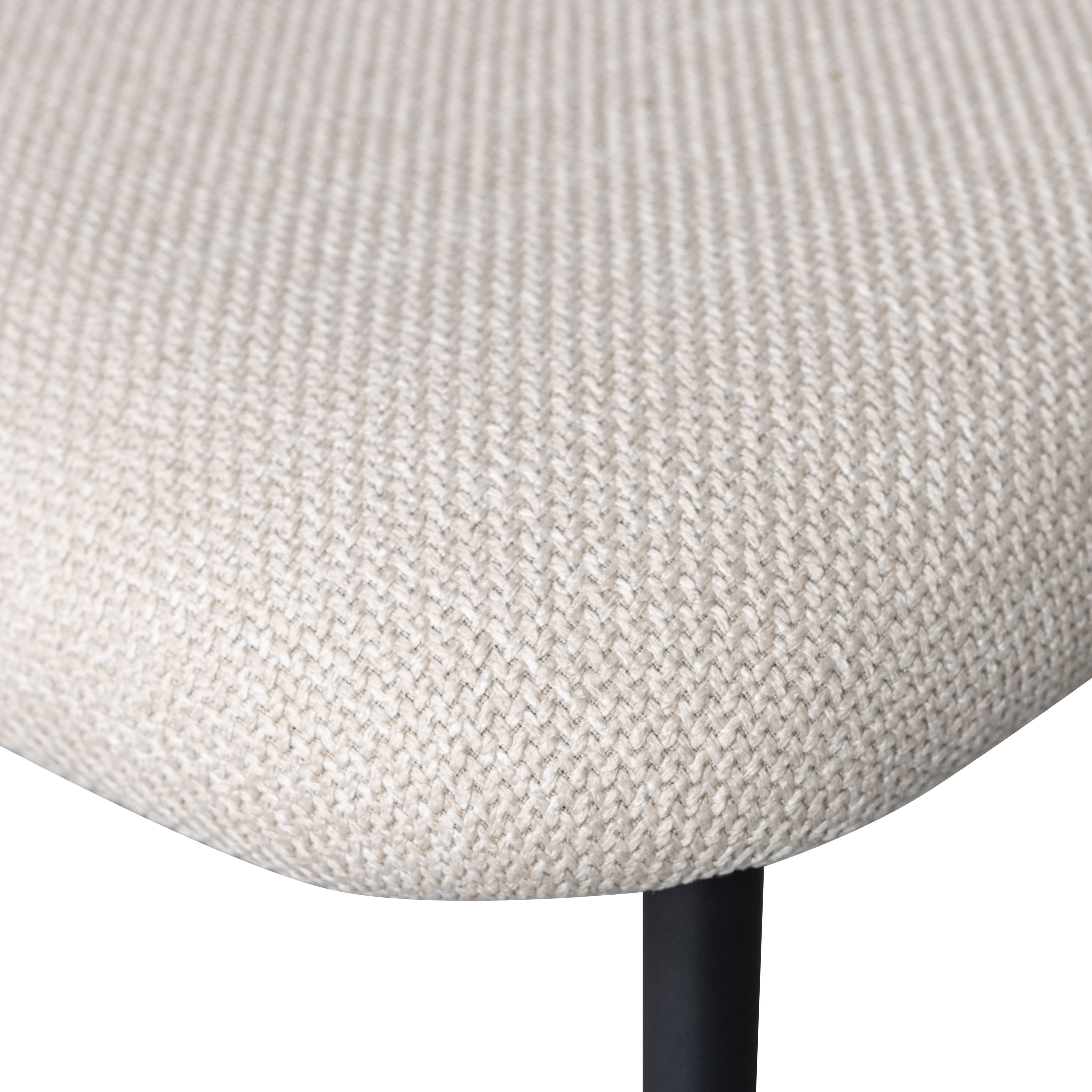 WOOOD Eetkamerstoel KJELD gevoerd met geweven stof, hoogte 79 cm (set, 2 stuks)