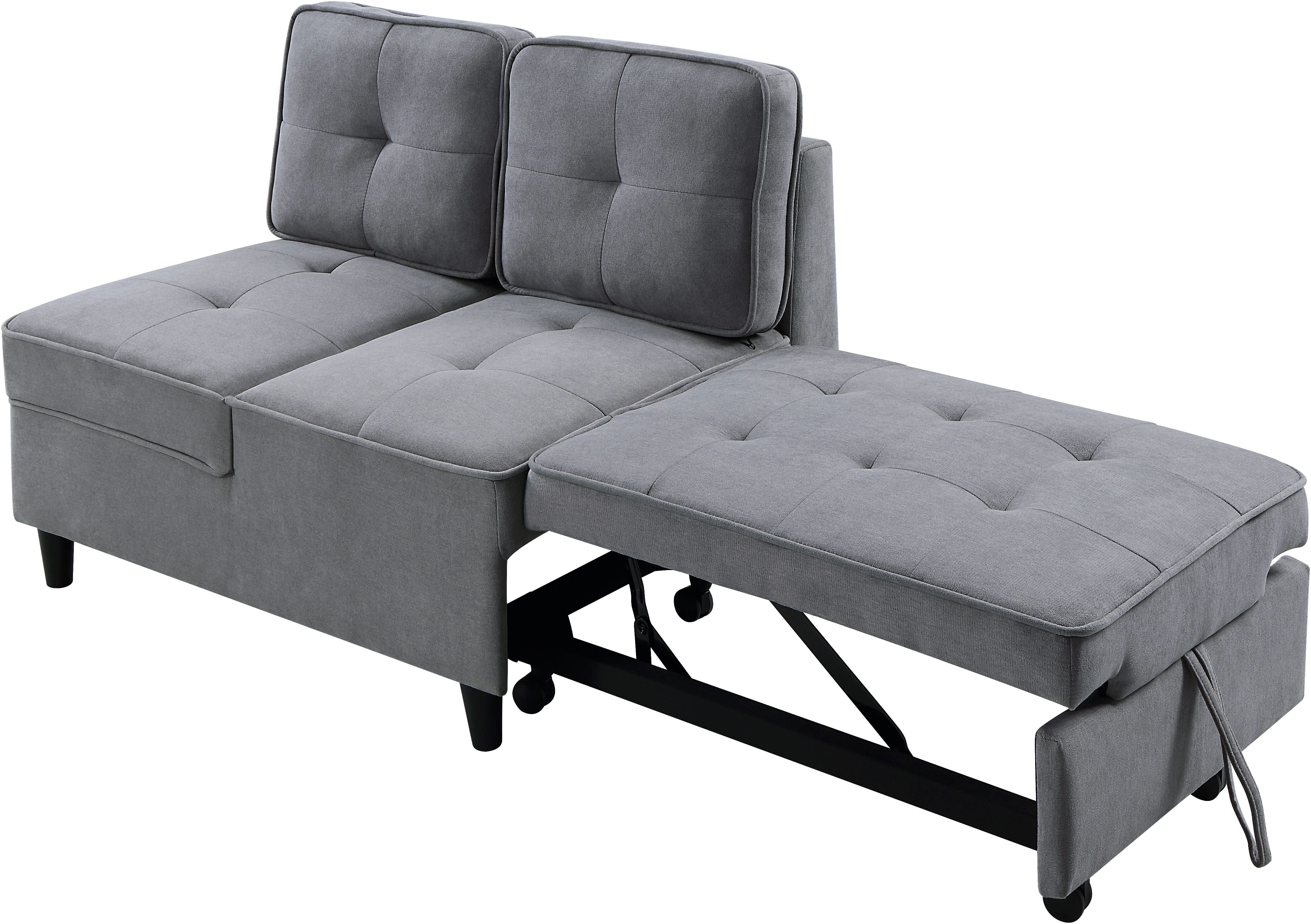 ATLANTIC home collection Slaapbank Freddy te veranderen in een loungestoel, relaxfauteuil en logeerbed, incl. kussen