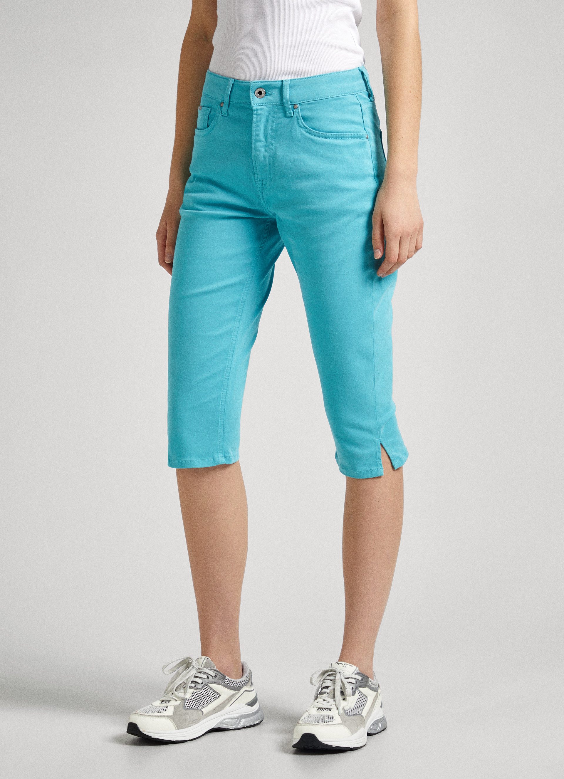 Pepe Jeans Capri jeans met kleine spleten