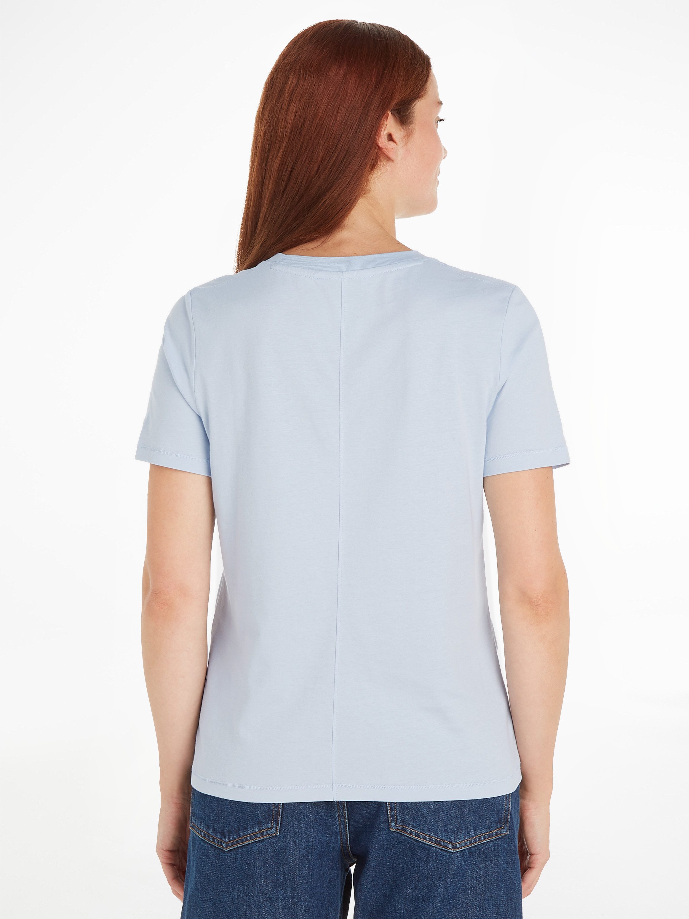 Tommy Hilfiger Shirt met korte mouwen REG SCRIPT C-NK SS met tommy hilfiger script-logo-opschrift