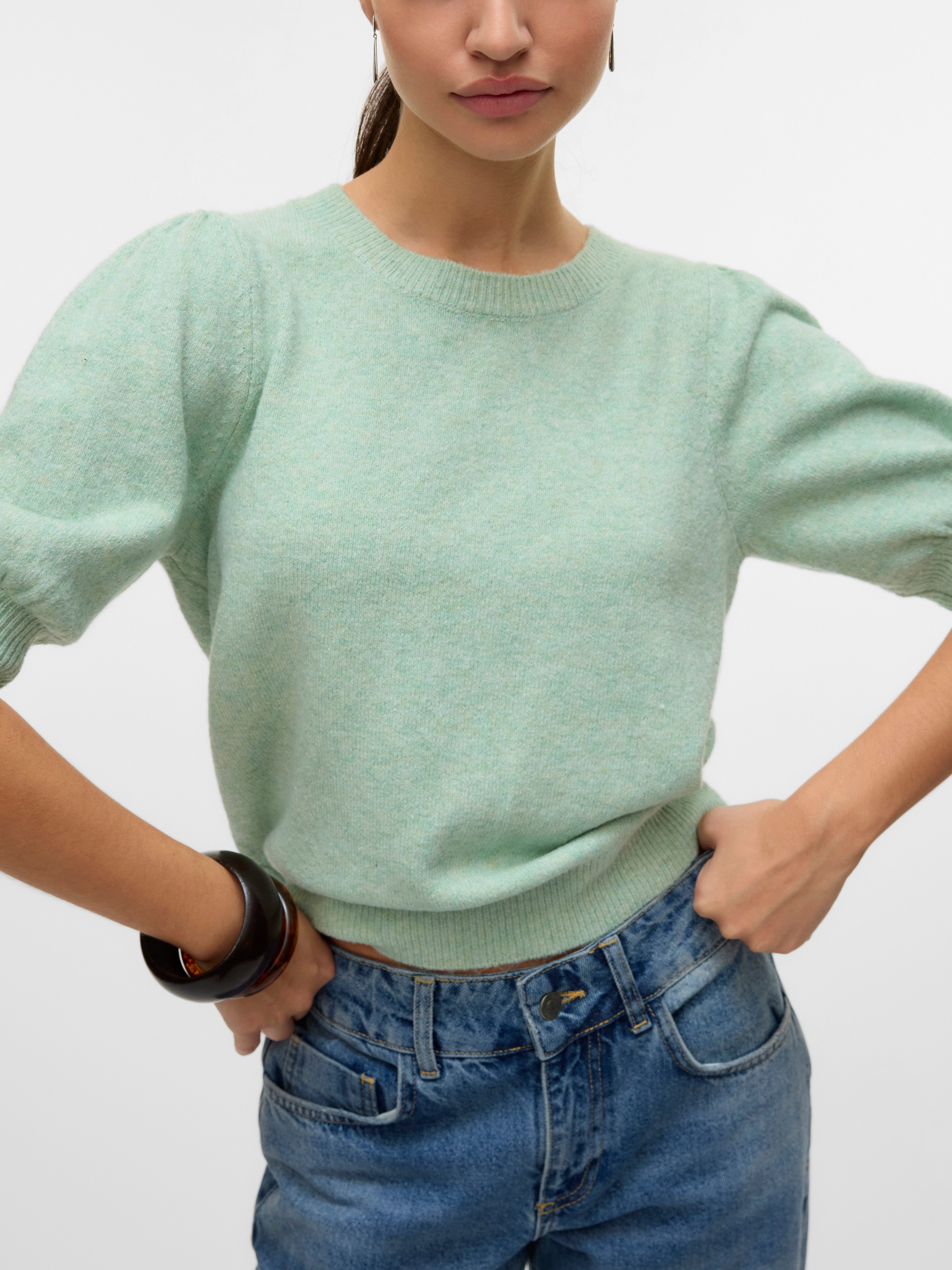 Vero Moda Trui met korte mouwen VMDOFFY 2/4 O-NECK PULLOVER GA NOOS