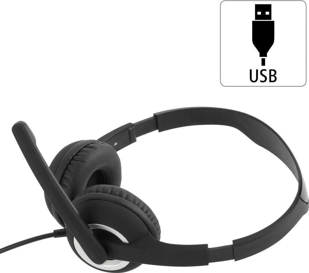 Hama Pc-headset Pc-kantoor-headset "HS-USB250", stereo, zwart headset