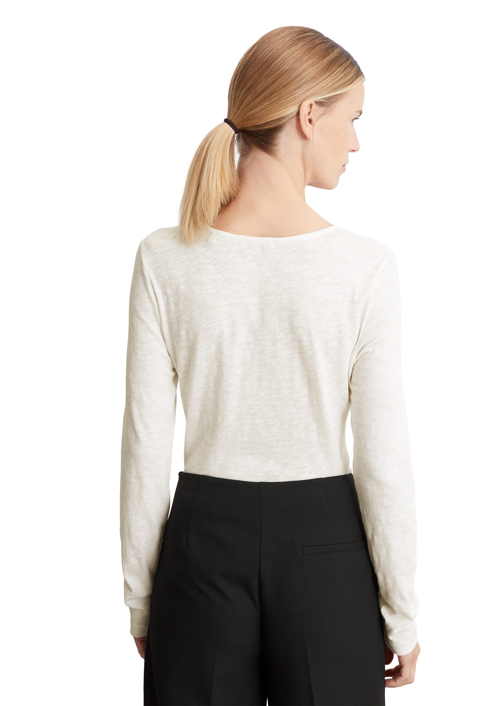 Marc O'Polo Henleyshirt Henley met grote ronde hals kleine knoopsluiting
