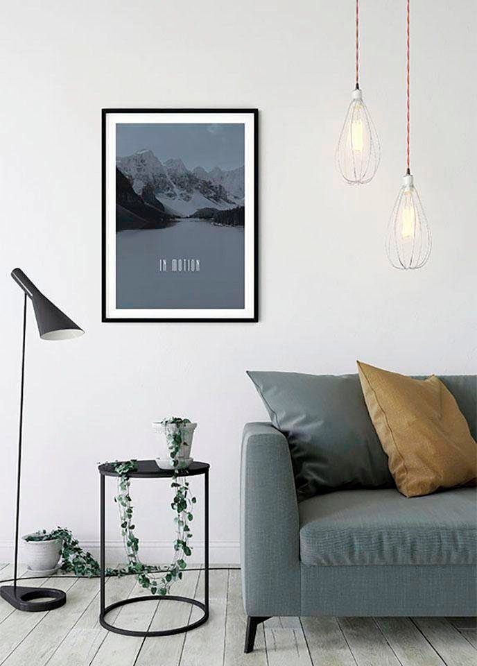 Komar Wanddecoratie Word Lake in Motion Steel Wanddecoratie - zonder lijst (1 stuk)