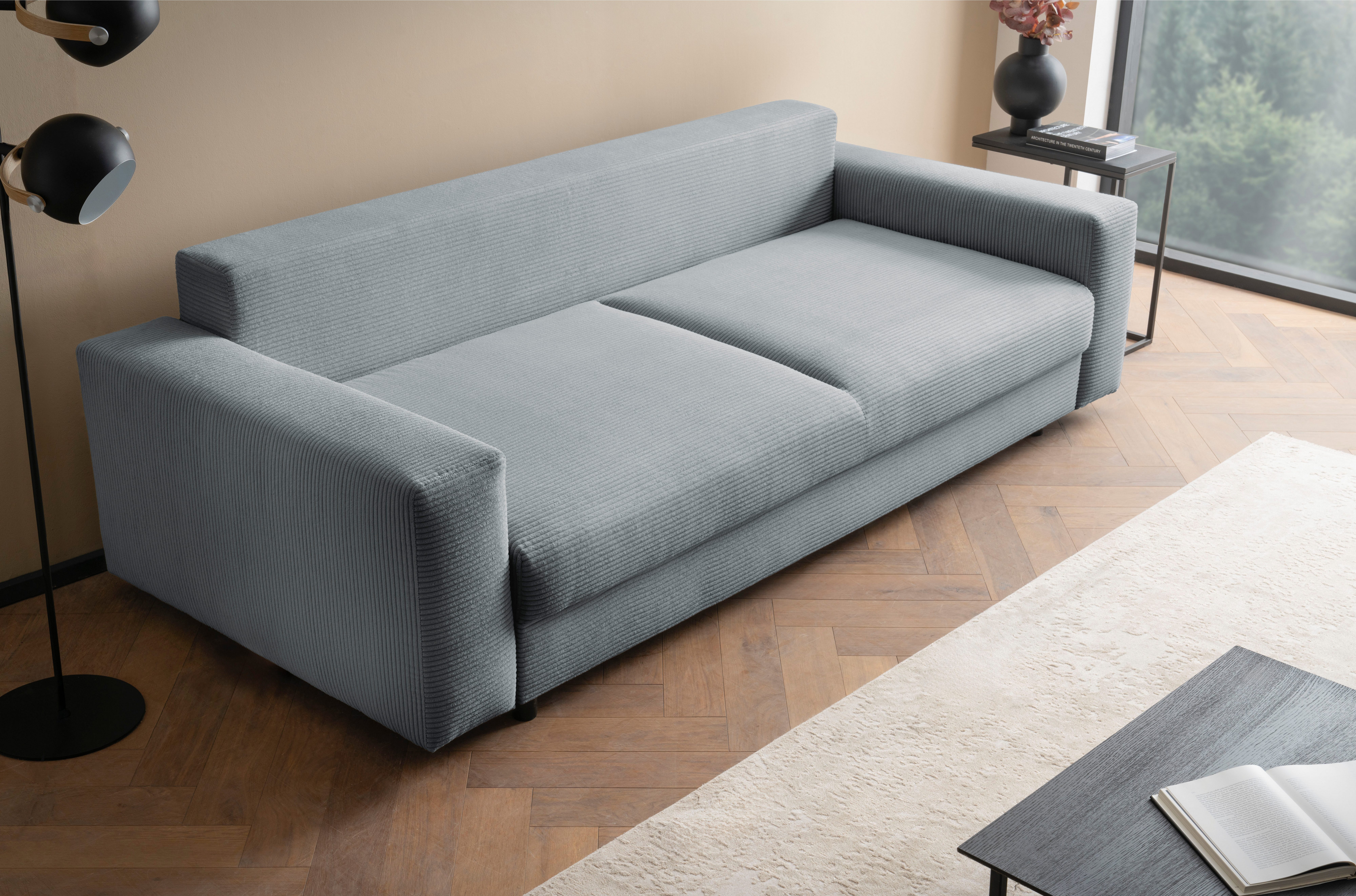 LeGer Home by Lena Gercke Slaapbank Imoga, kussen met slaapfunctie, 3-zits bank, bank met bedlade in moderne kleuren en stoffen, bedfunctie, ligoppervlak: 200x150 cm