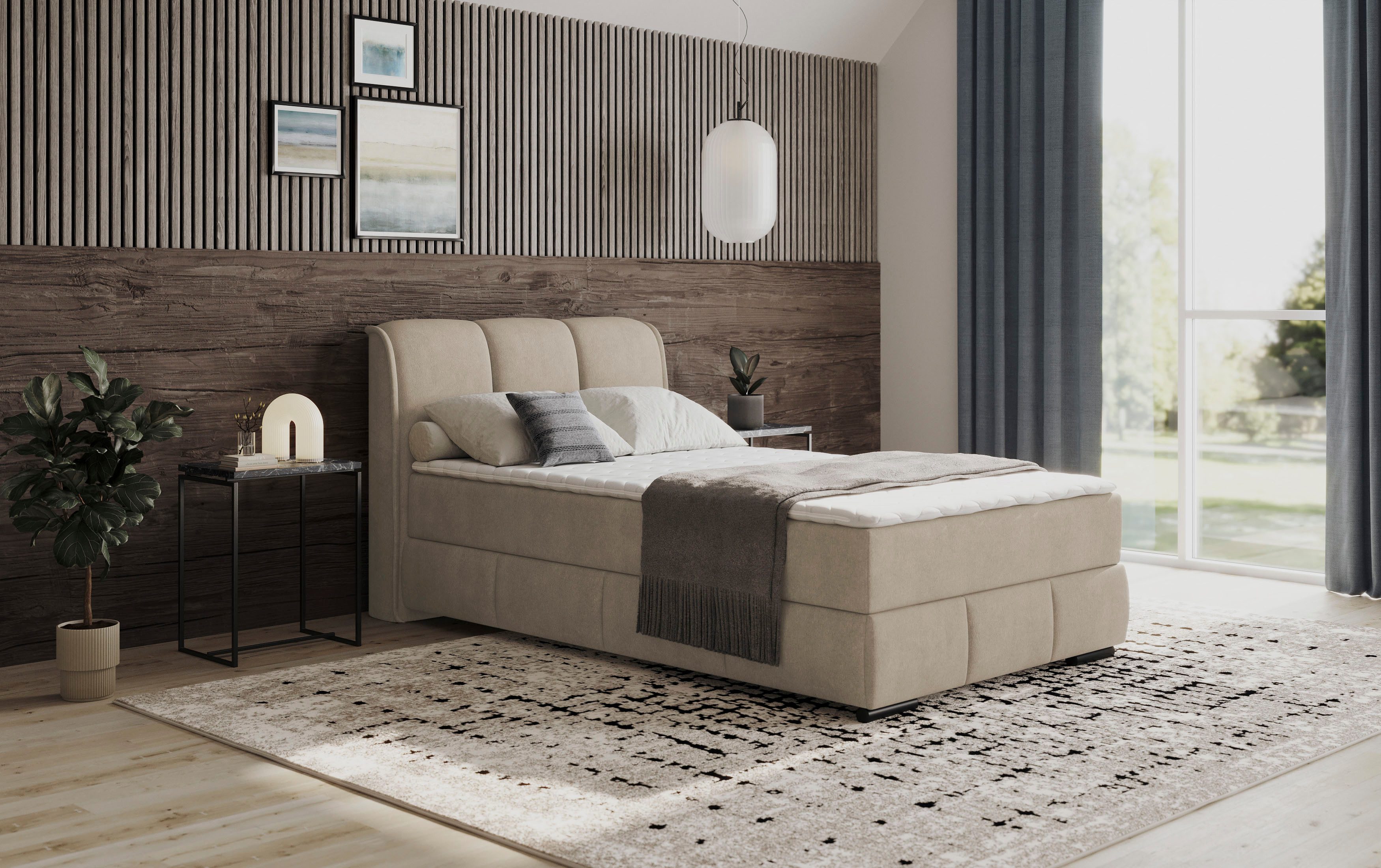 INOSIGN Boxspring Bethany met bedkist, incl. matras Topmatras en sierkussen, in verschillende hardheden beschikbaar