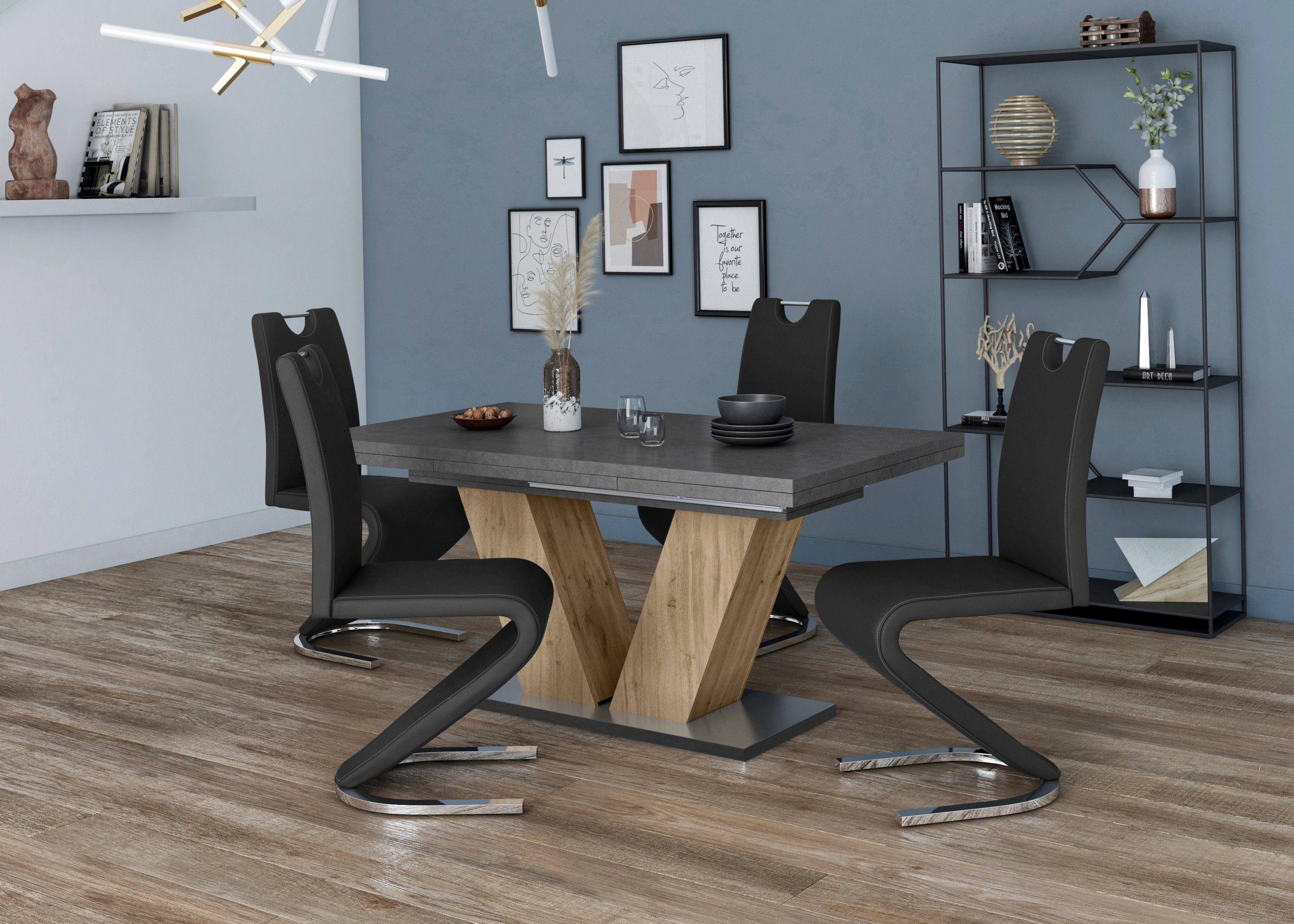 Mäusbacher Eettafel Comfort tafel TOPSELLER! Mäusbacher eettafel met V-frame en voetplaat. Breedte 180-280