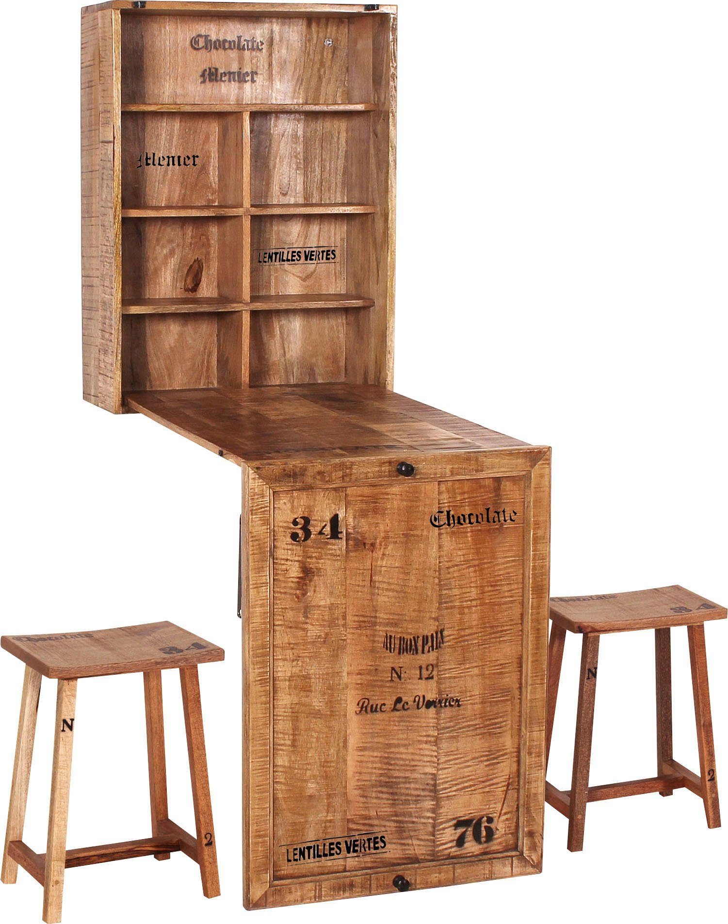 SIT Klaptafel inclusief 2 hockers eettafels beige
