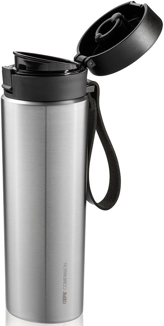 GEFU Thermofles COMPANION Dubbelwandig vacuüm geïsoleerd: houdt 6 uur warm, 10 uur koud, 0,5 L