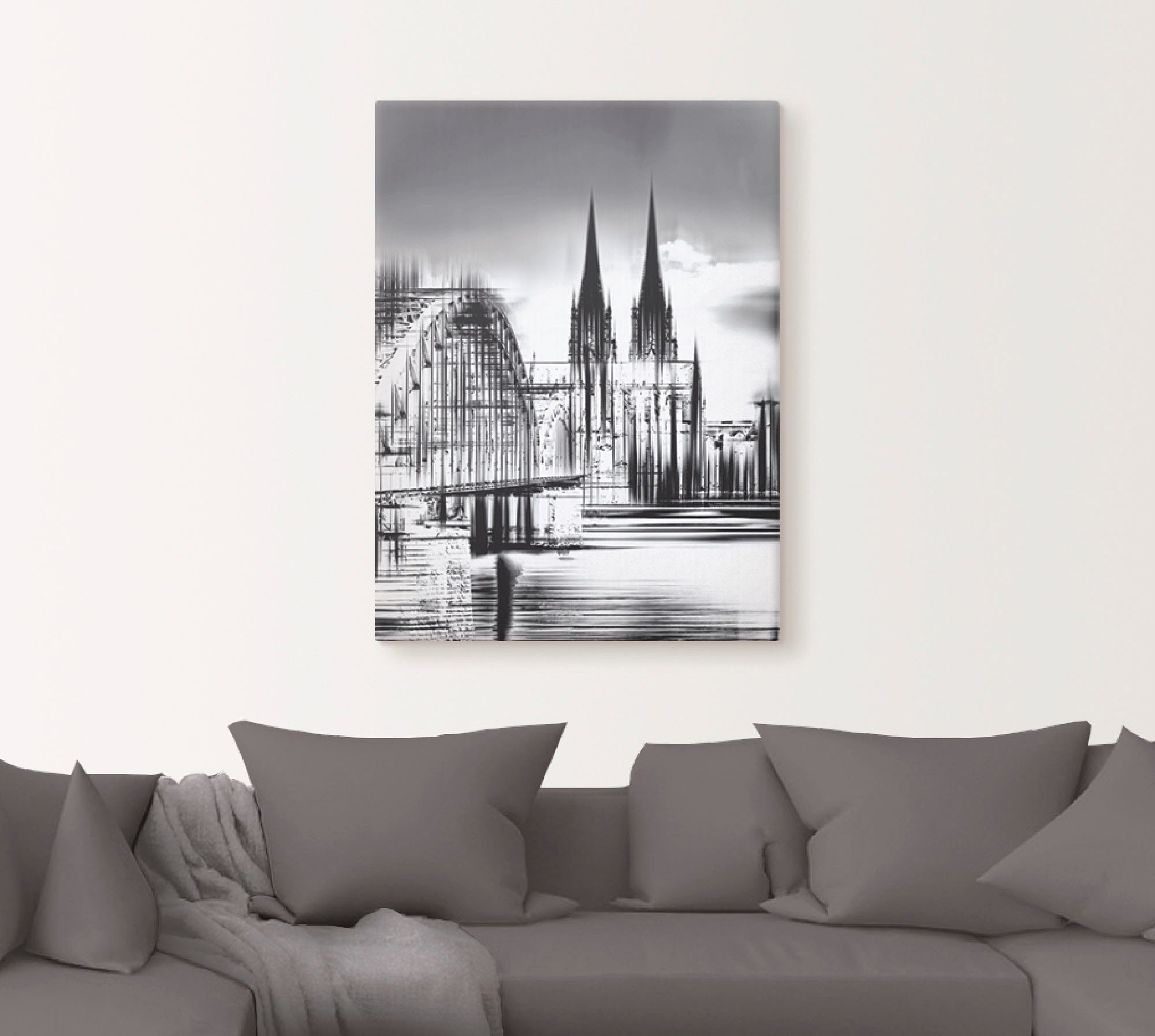 Artland Artprint Keulen Skyline collage III als artprint op linnen, poster, muursticker in verschillende maten