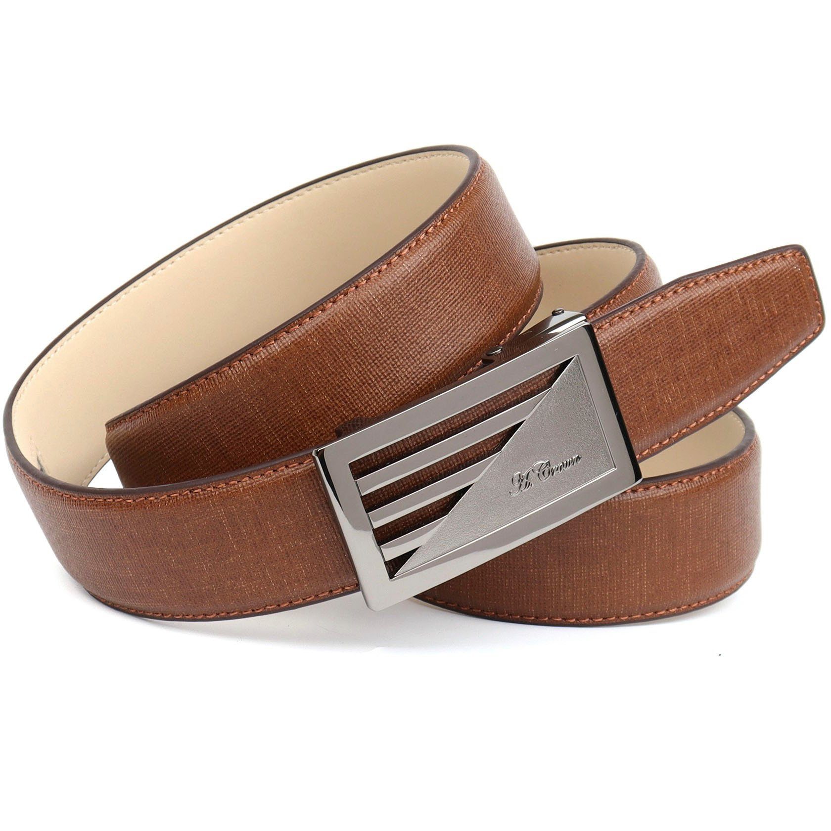 Anthoni Crown Leren riem heren riemen maat 120 bruin