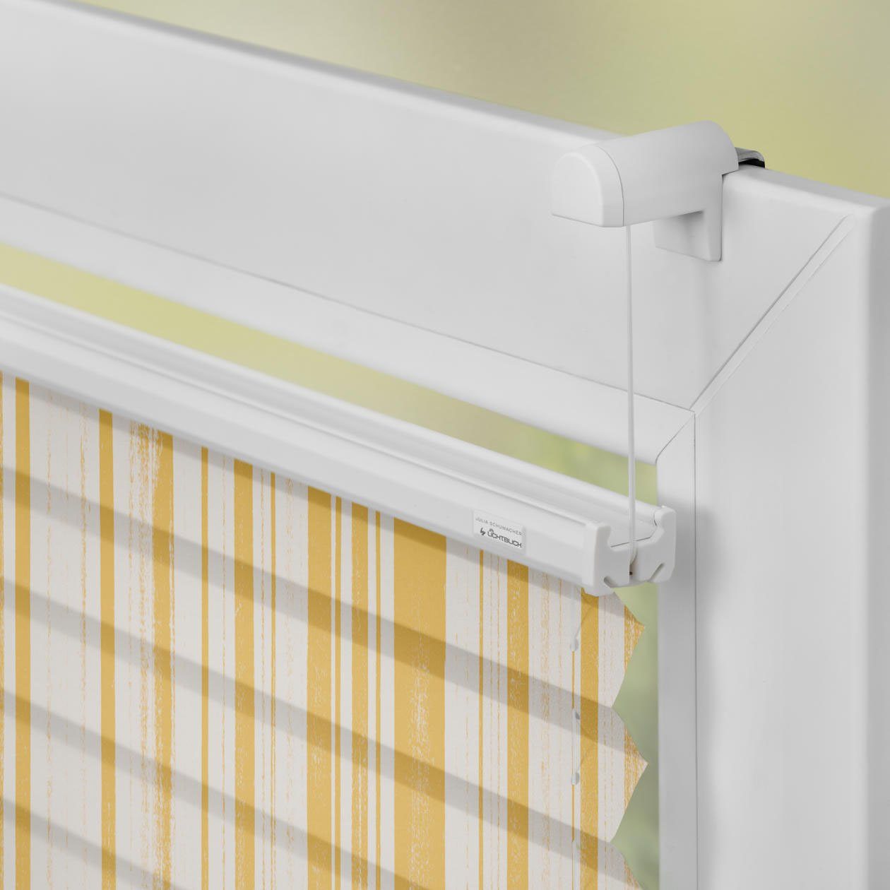 LICHTBLICK Plissé Klemmfix, zonder boren, ondoorzichtig, Flowing honey - geel (1 stuk)
