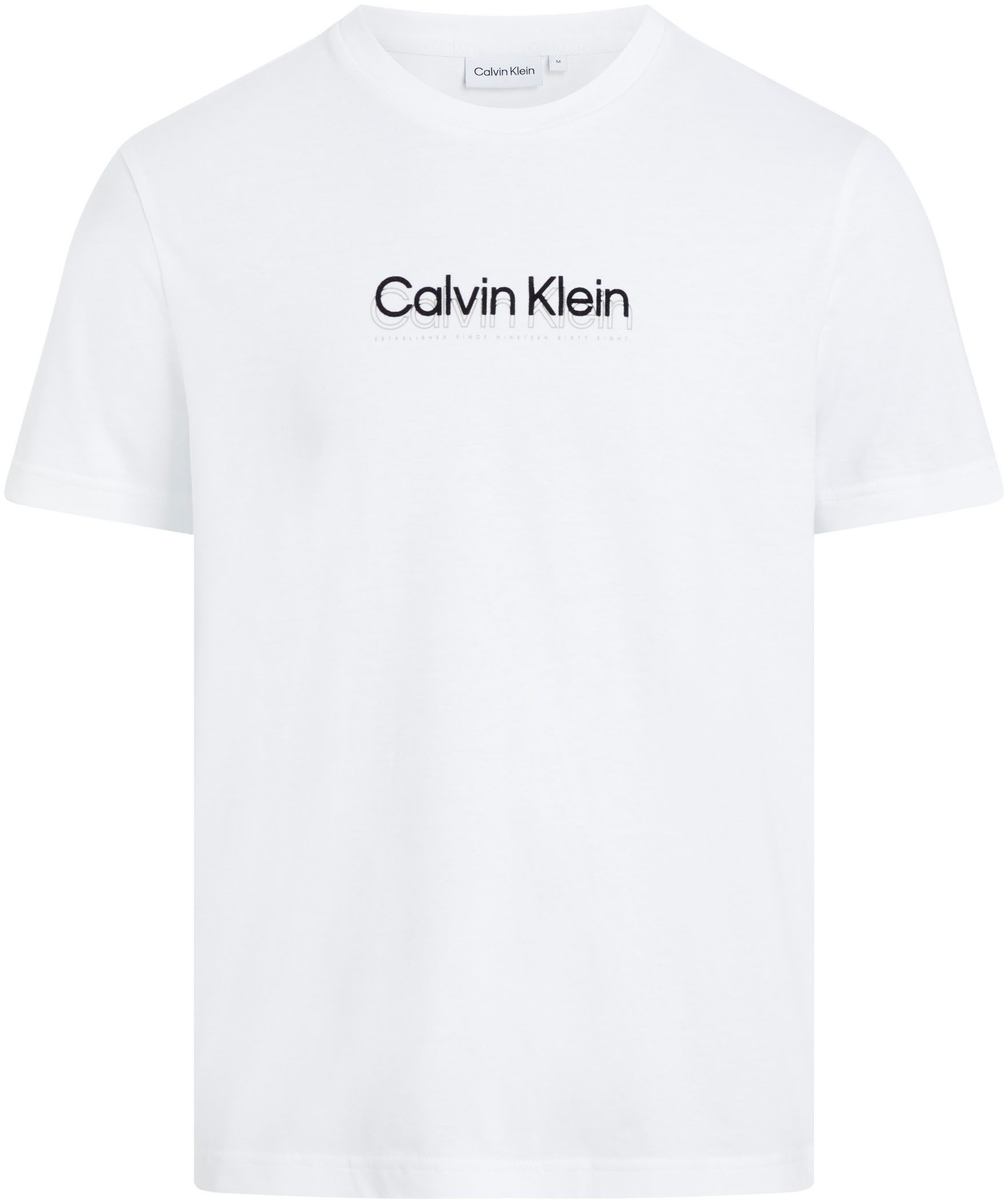 Calvin Klein T-shirt FLOCK LOGO T-SHIRT met een logo-opschrift