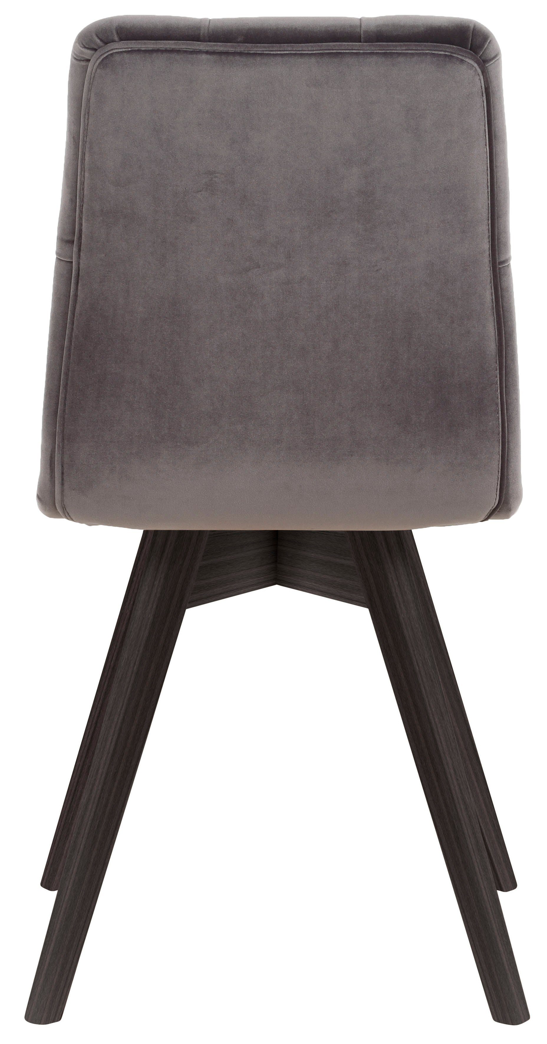 andas Eetkamerstoel Rania met massief houten poten (set, 2 stuks)