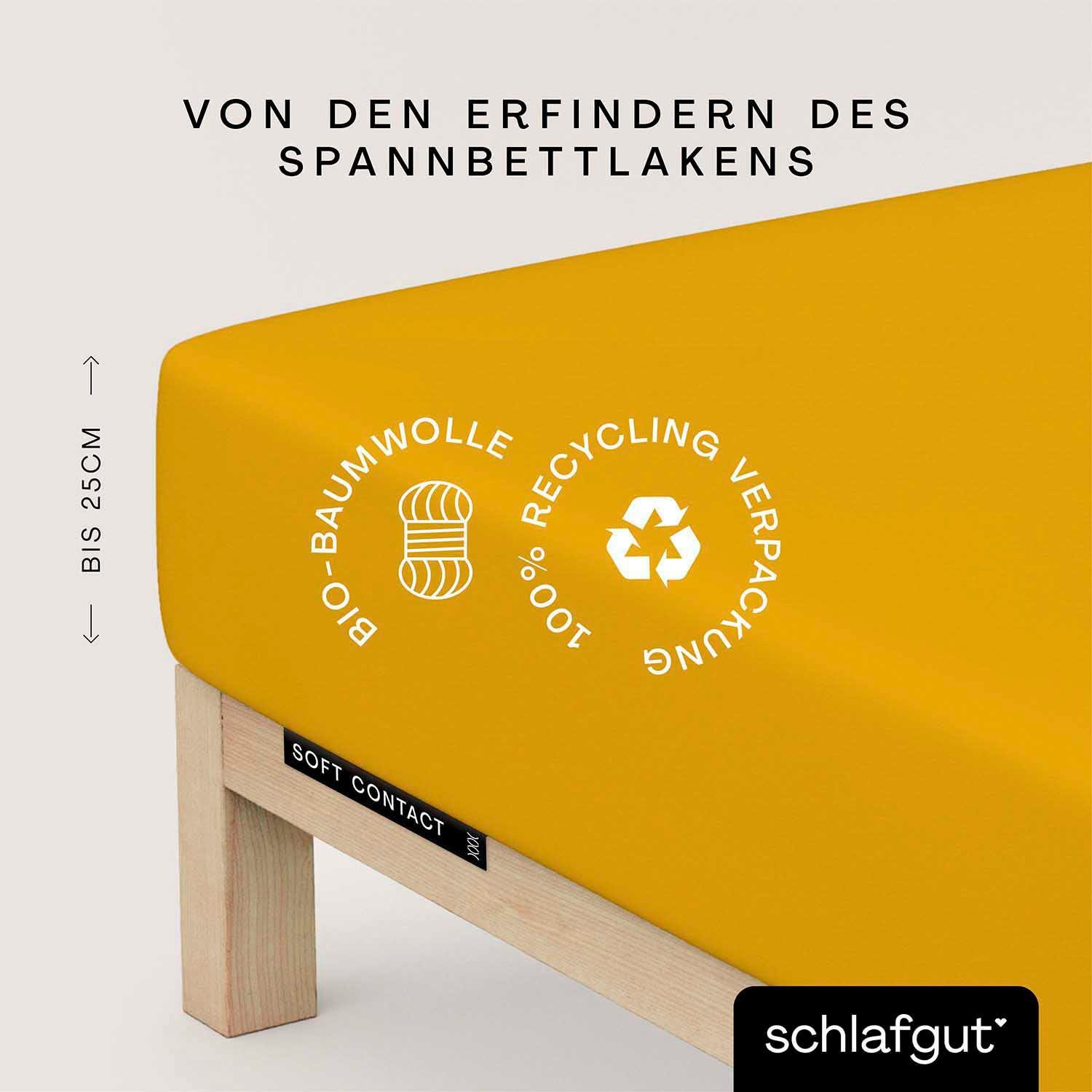 Schlafgut Hoeslaken Soft Contact 100% bio katoen (1 stuk)
