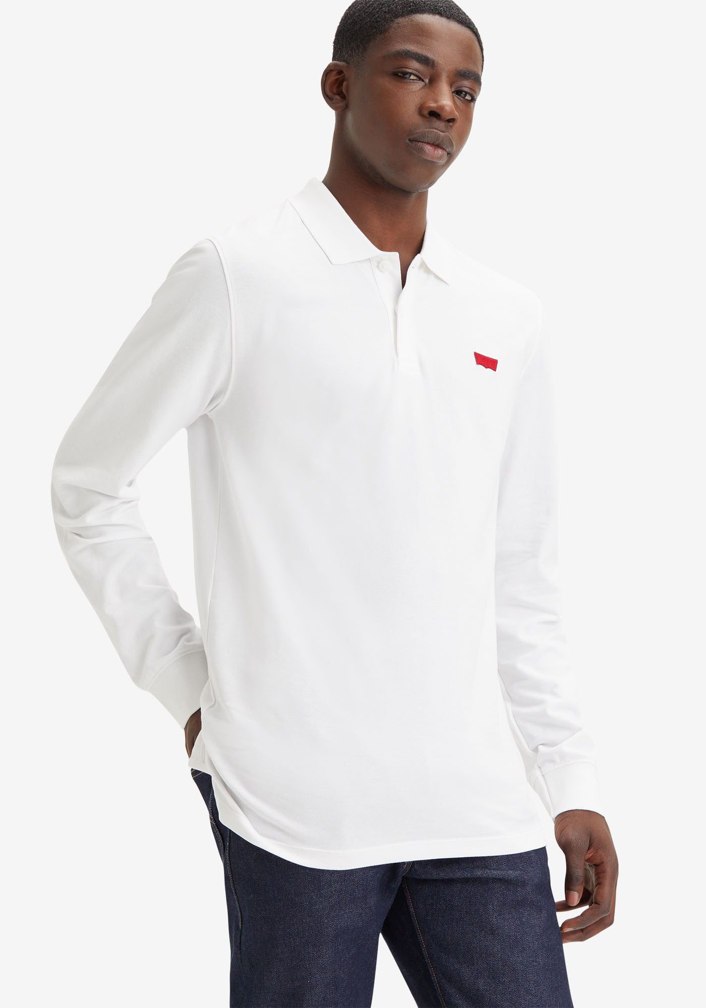 Levi's® Poloshirt met lange mouwen met geborduurd logo
