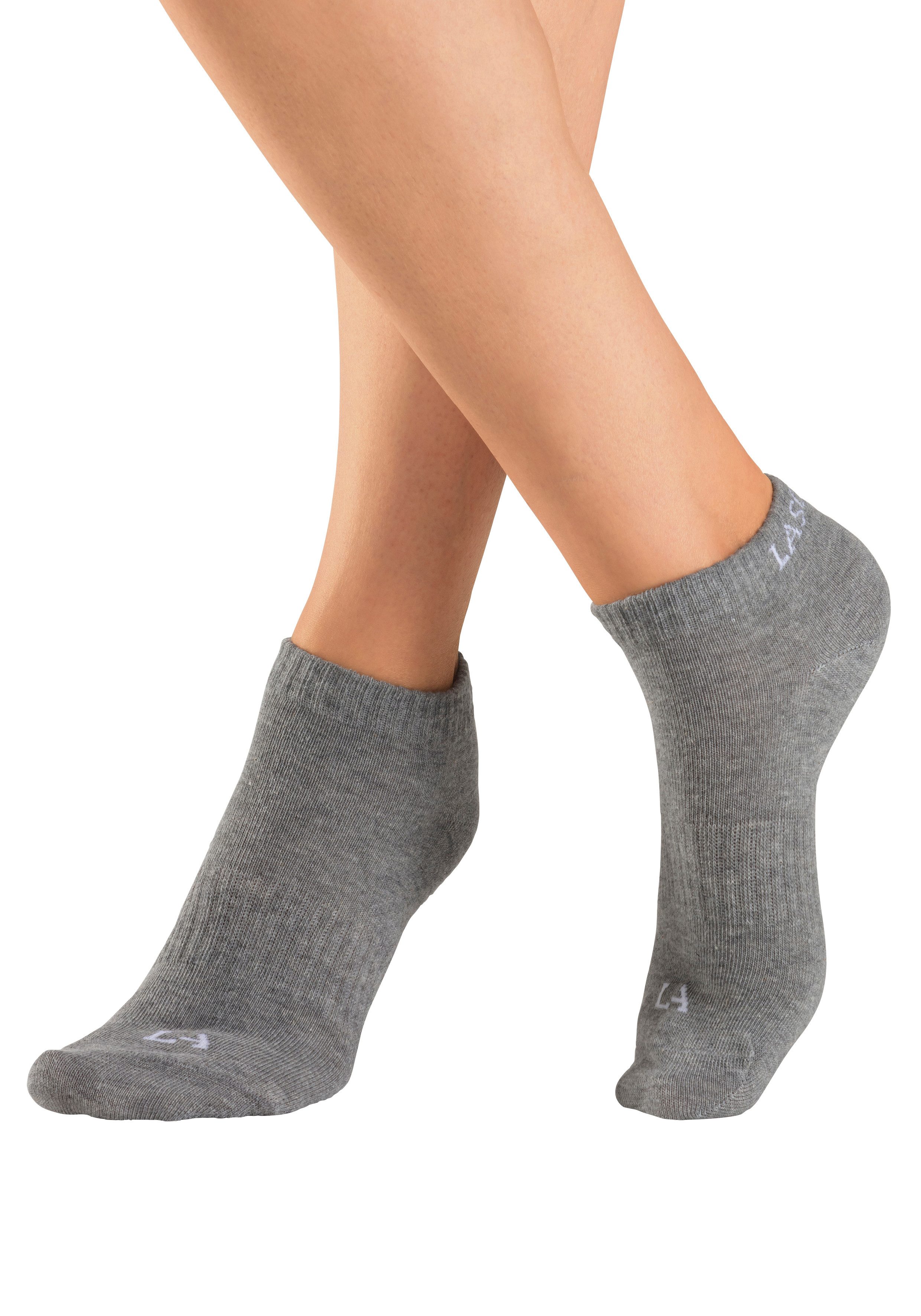 active by Lascana Sneakersokken met ingebreid merklogo (set, 6 paar)