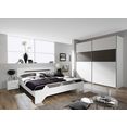rauch select slaapkamerserie rubi met kast, bed 180x200 cm en 2 nachtkastjes (set, 4 stuks) wit