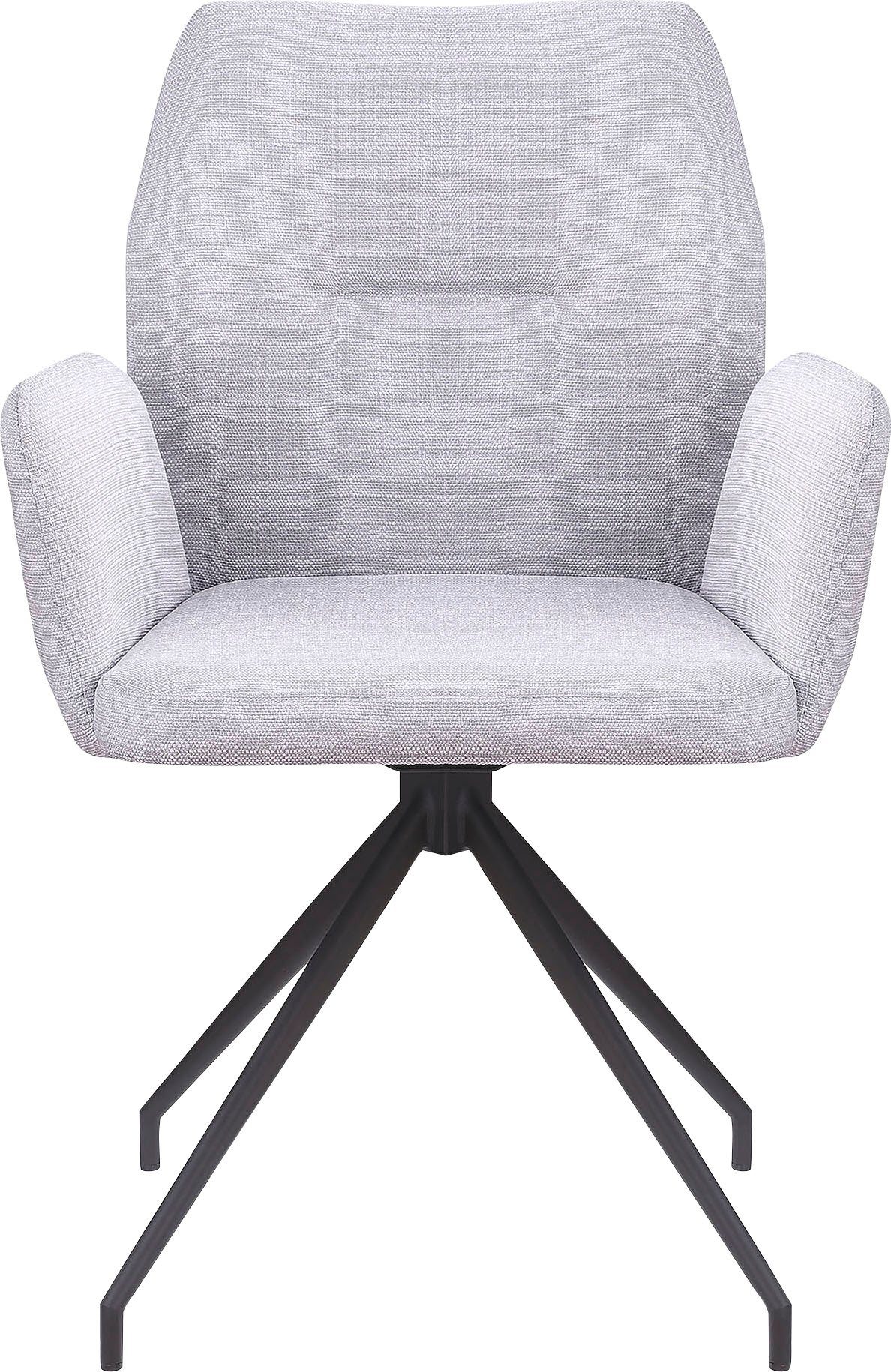 SalesFever Eetkamerstoel Taormina armstoel, frame zwart Eetkamerstoel met 180° draaifunctie (1 stuk)
